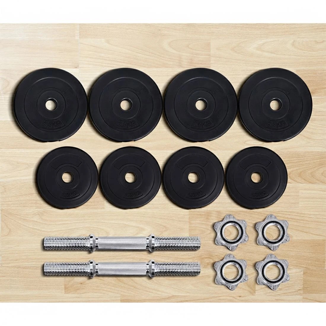 5 Everfit 20kg Dumbbell Set Weight Plates Dumbbells Lifting Bench - Black, 5 of 6