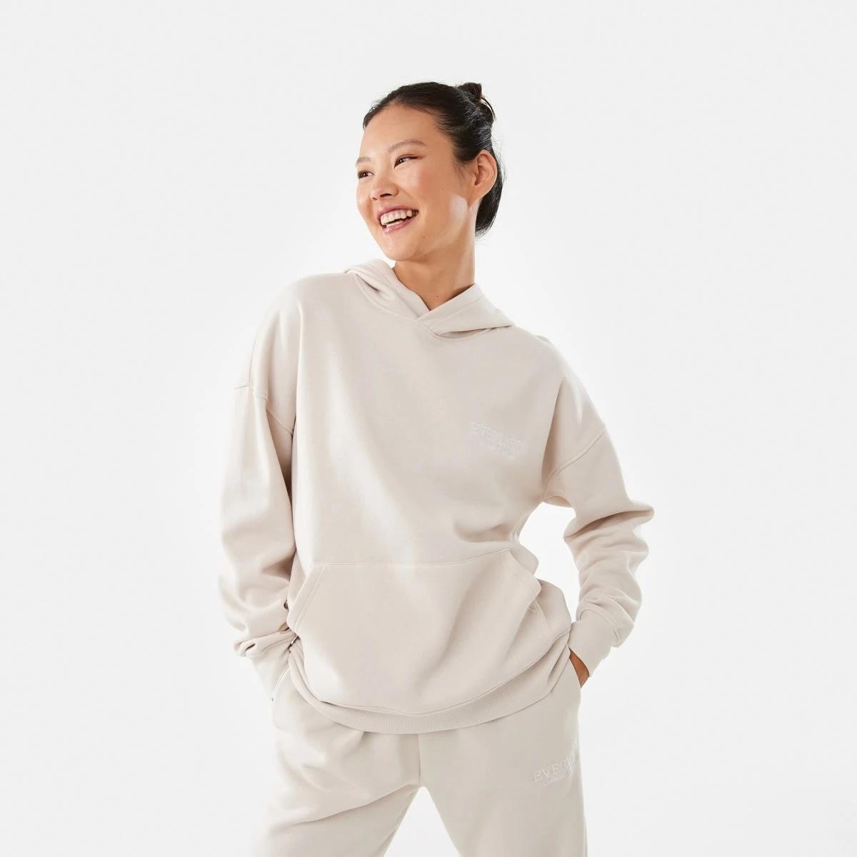 1 Everlast Womens Street Oversized Hoodie Cool Beige, 1 of 8