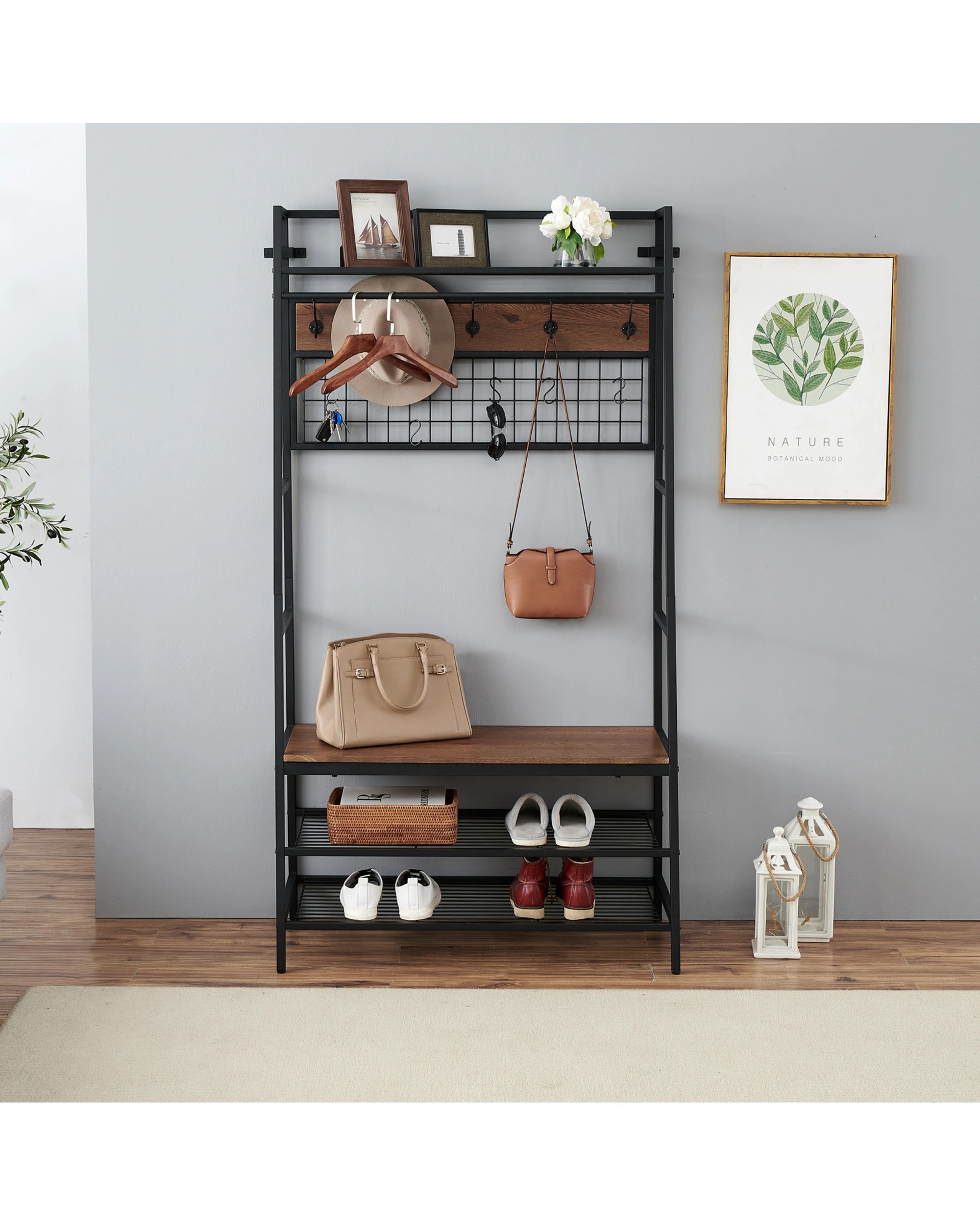 3 IHOMDEC 5-In-1 Hall Tree - Assorted, 3 of 7