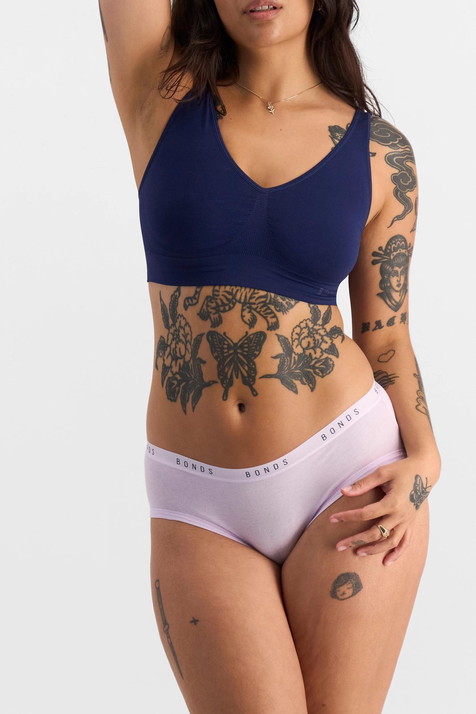 3 Bonds 3 Pack Cottontails Midi Briefs 70K VINTAGE BLOOM/WILDEST DREAMS/BLACK SEA, 3 of 9