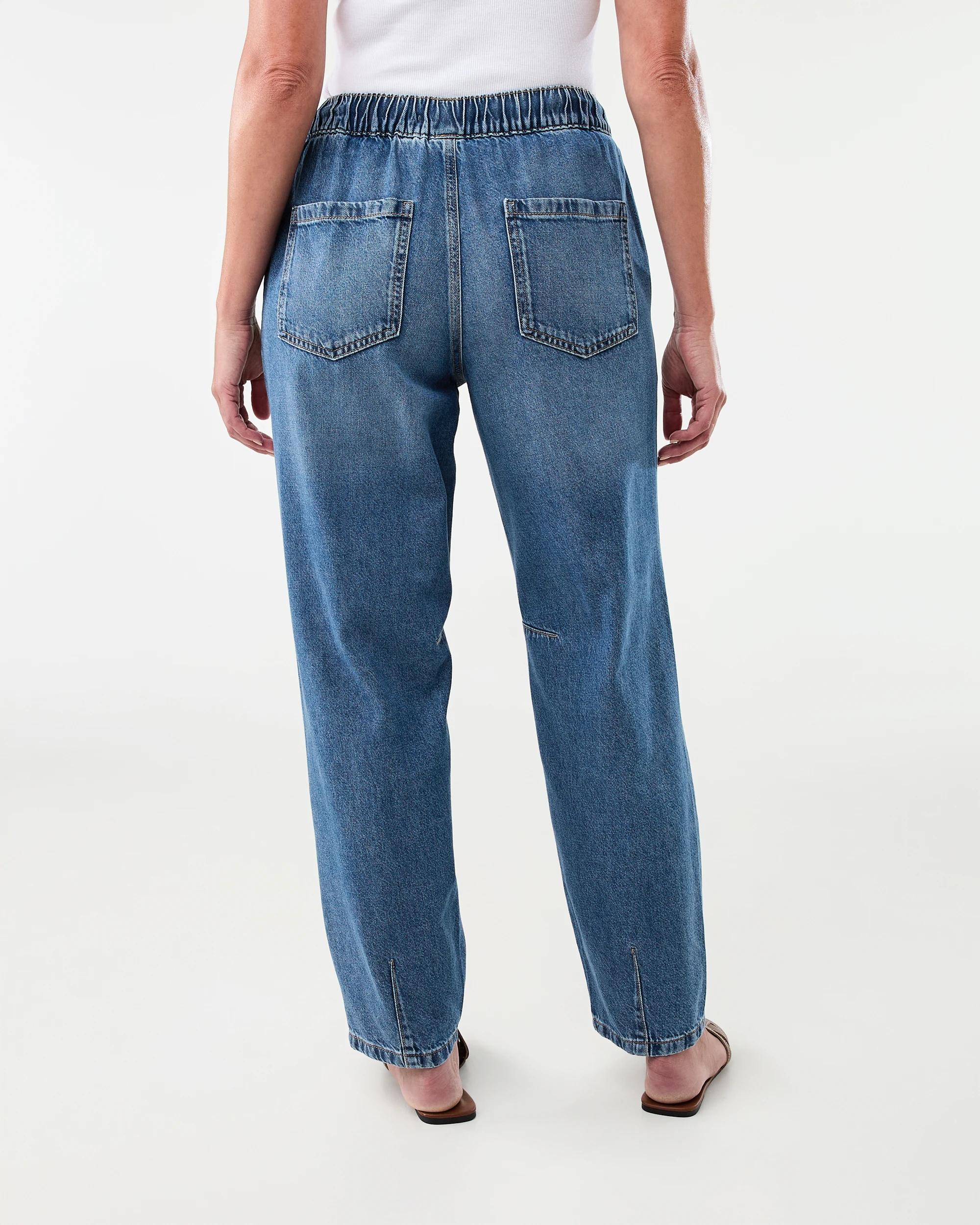 4 Relaxed Barrel Jeans Dark Wash, 4 of 8