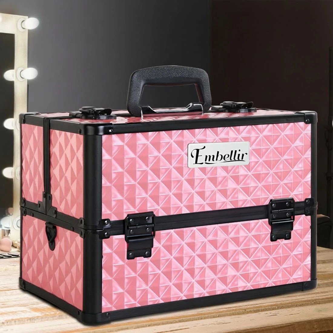 7 Embellir Beauty Case Makeup Travel Bag Organiser Storage Large Jewellery Box - Multi, 7 of 8