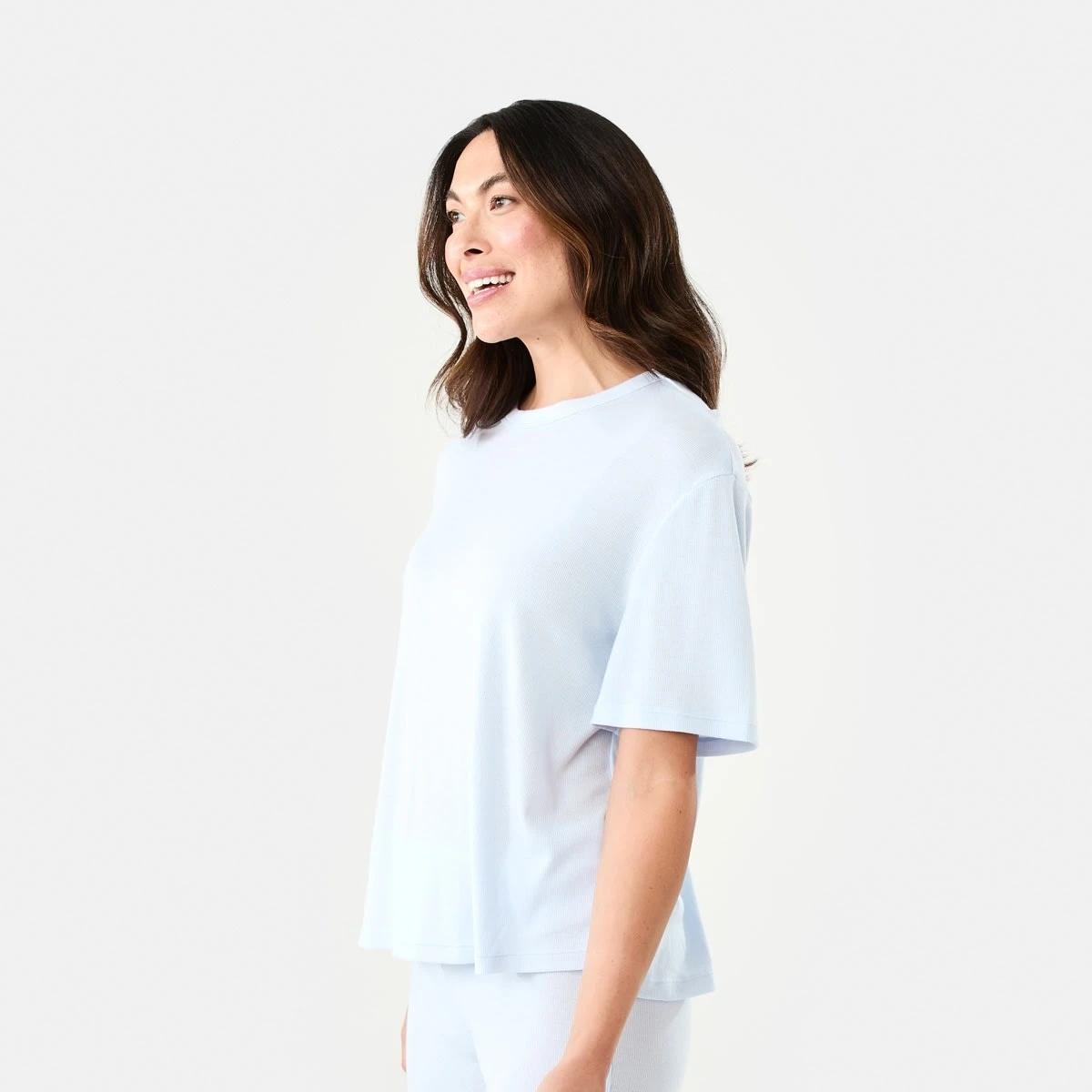 2 Rib Comfort T-shirt HALOGEN BLUE, 2 of 7