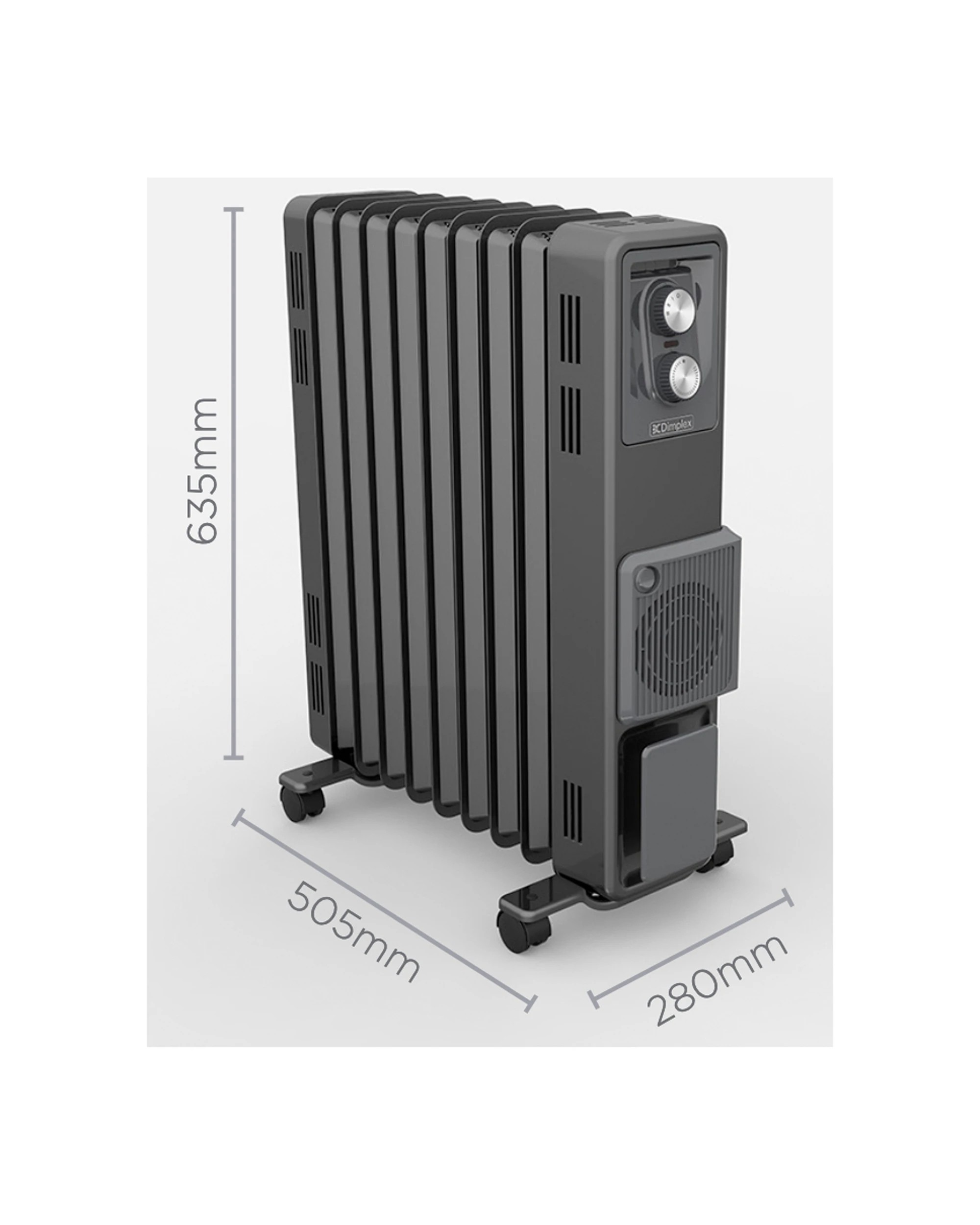 4 Dimplex 2400w Oil Free Portable Column Heater/heating W/turbo Fan/thermostat - Black, 4 of 8