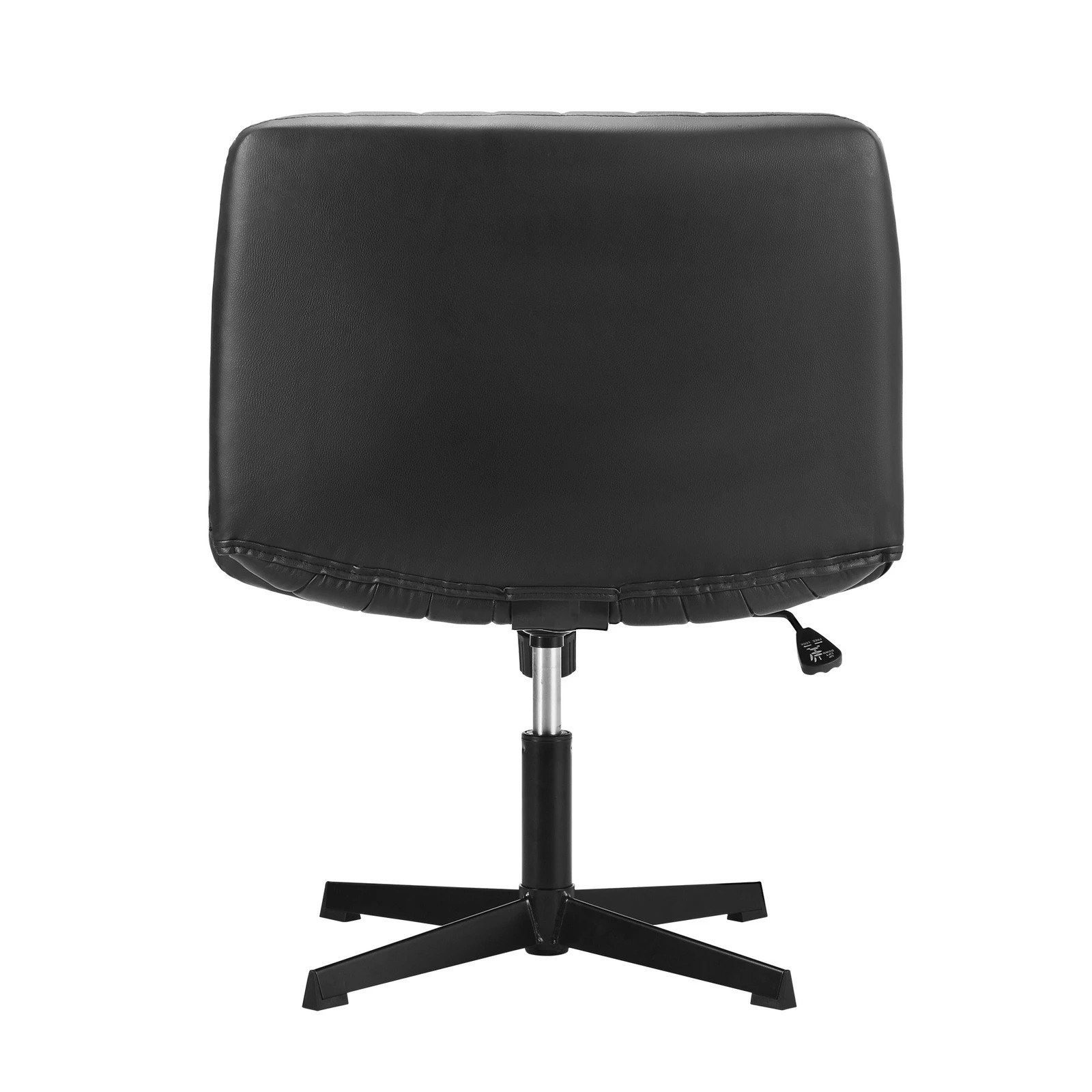 7 Oikiture Mid Back Armless Office Desk Chair Wide Seat Faux Leather
 - Black, 7 of 7