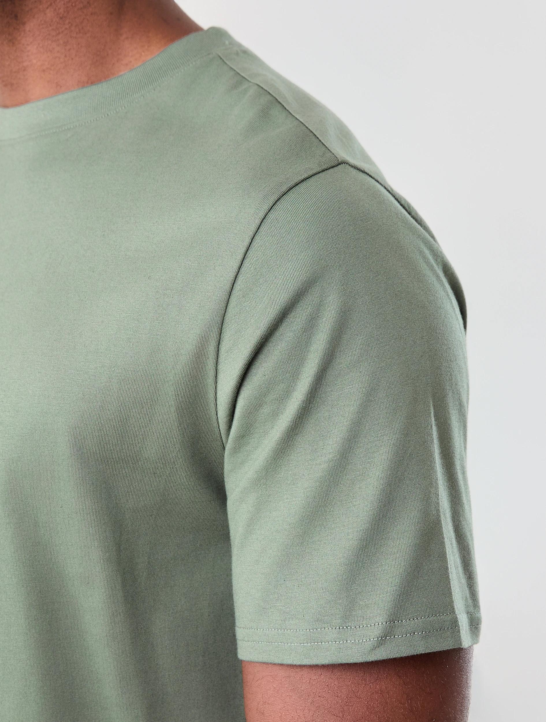 6 Australian Cotton Crew Neck T-shirt AGAVE, 6 of 6