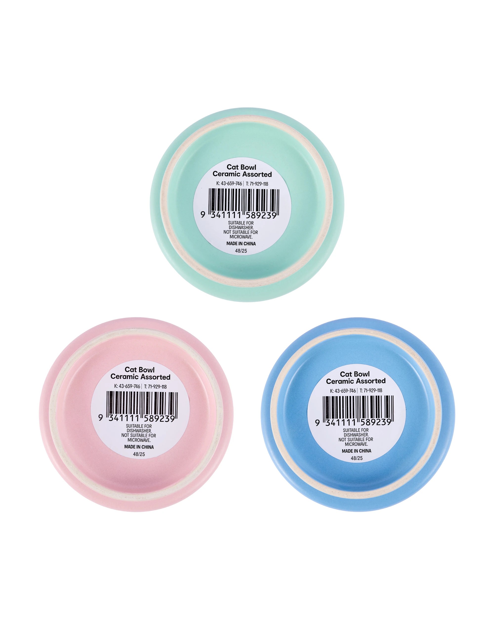 4 Cat Ceramic Bowl - Assorted, 4 of 4