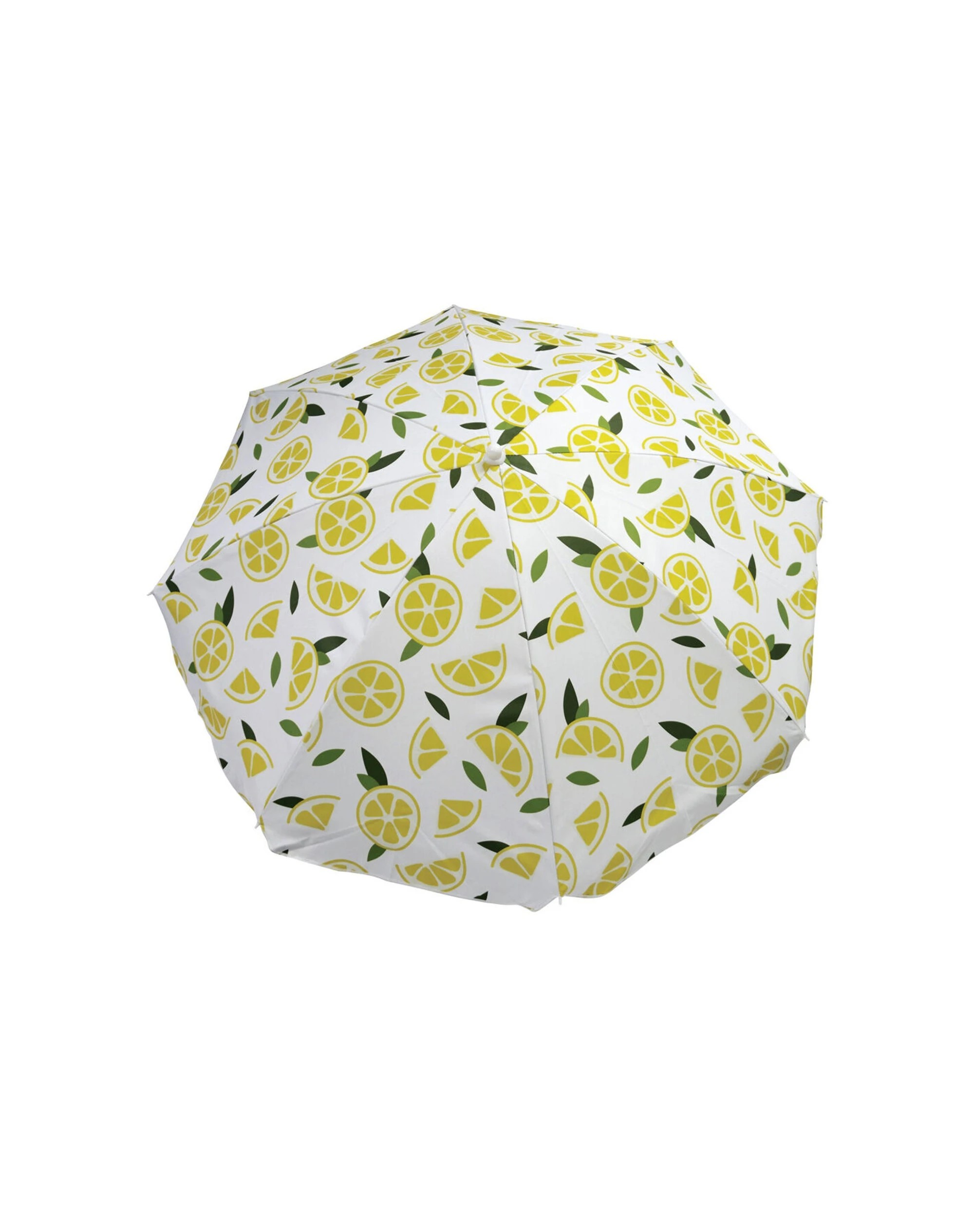 1 Mirage Outdoor Beach Canopy Umbrella With Carry Bag 2.4m Aluminium Pole Lemons - Pattern, 1 of 1