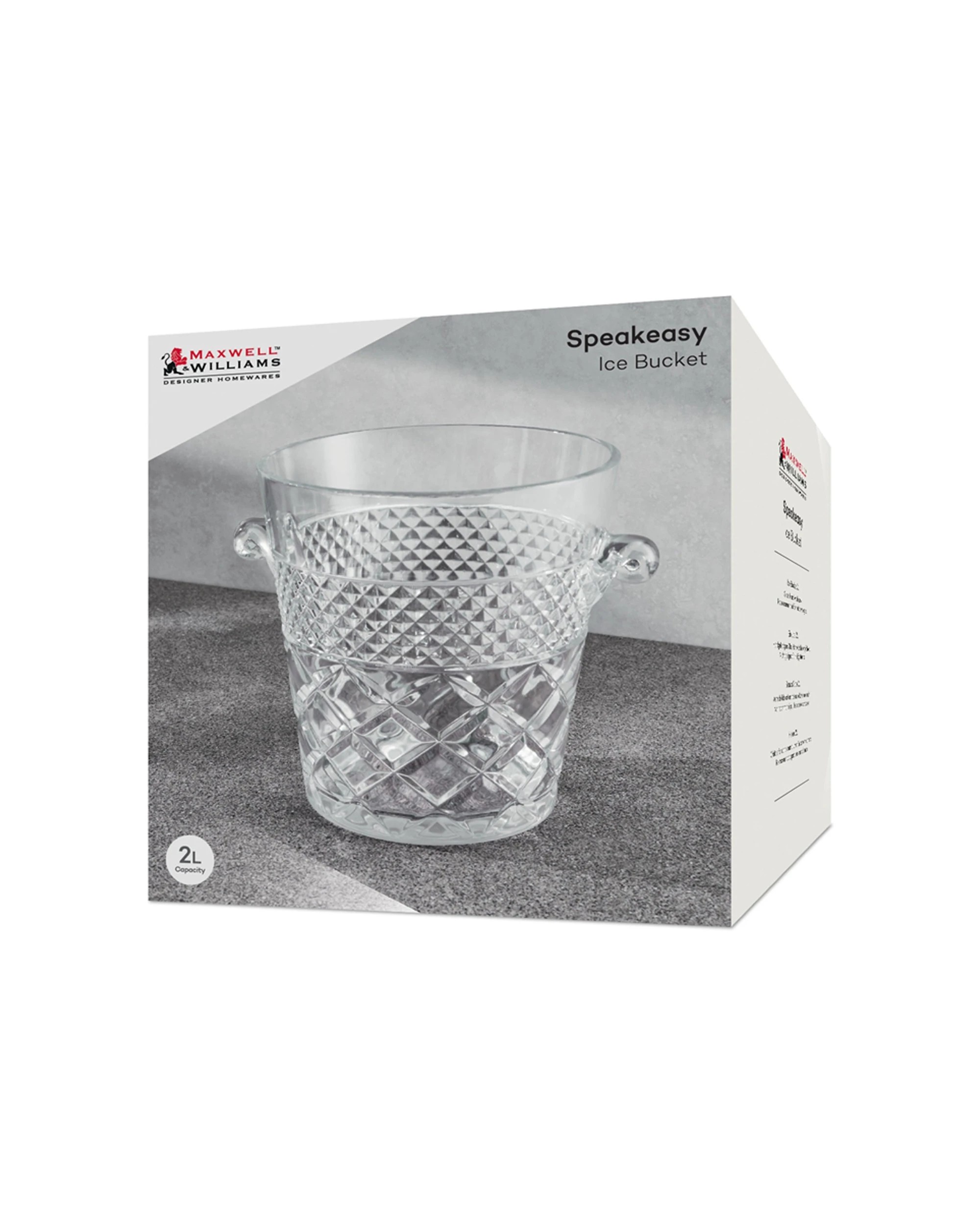 2 Maxwell & Williams Speakeasy Collection Glass Ice Bucket 2l Gift Box
 - Plain, 2 of 3