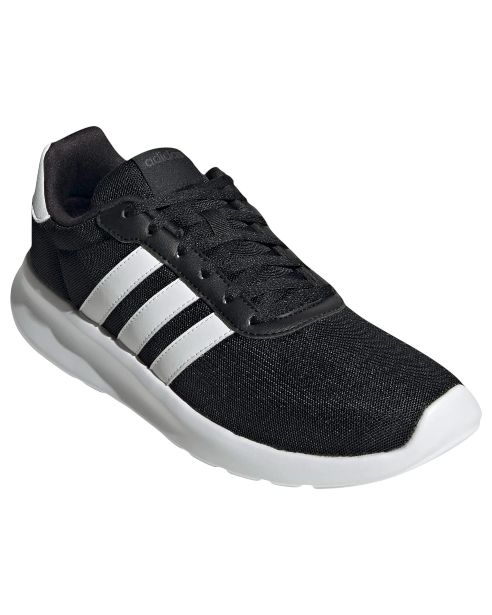 3 Adidas Mens Lite Racer 3.0 Black/ White Athletic Running Shoes BLACK/WHITE, 3 of 8