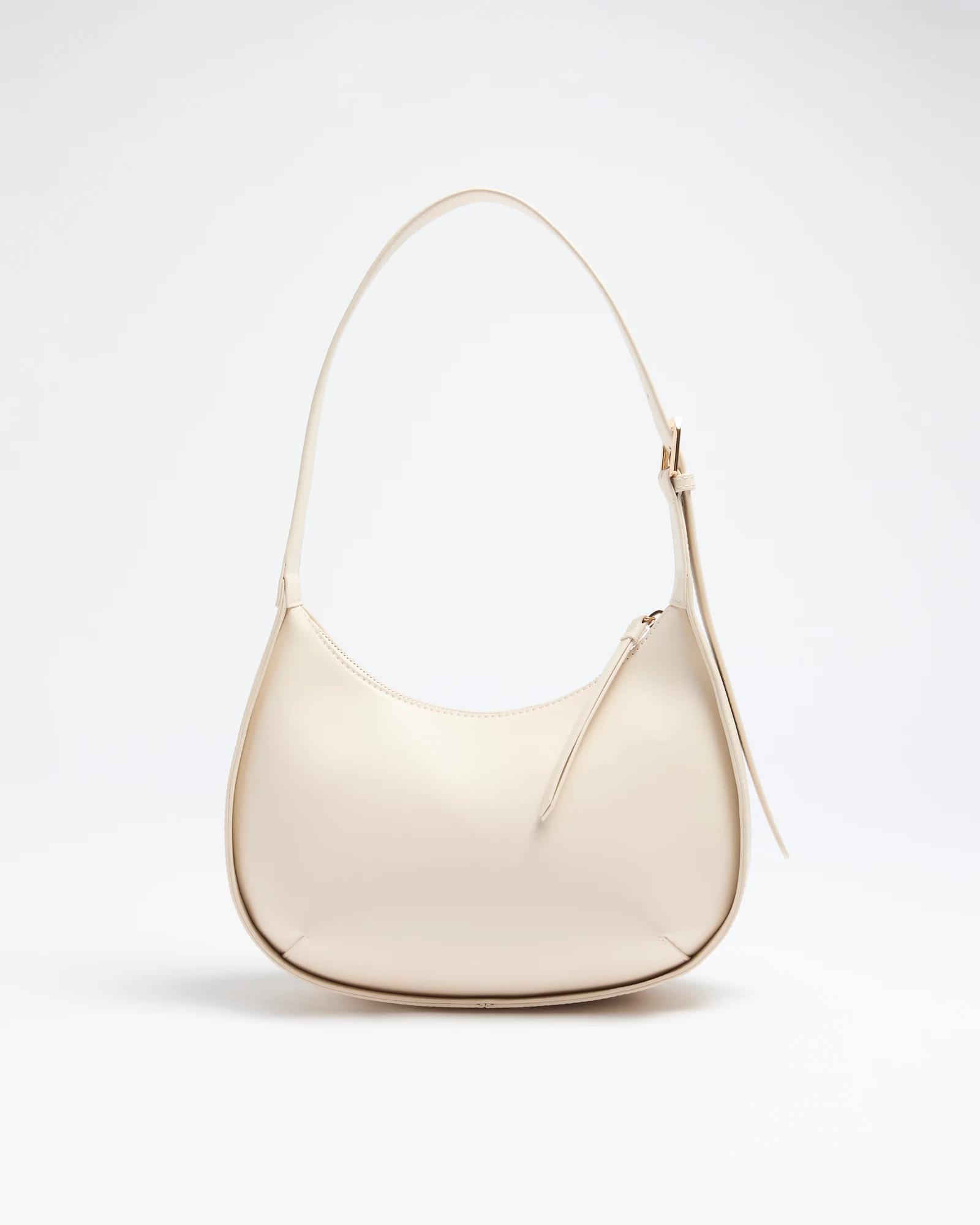 1 Target Woman Half Moon Shoulder Bag — Faux Leather, Burgundy CREAM, 1 of 2