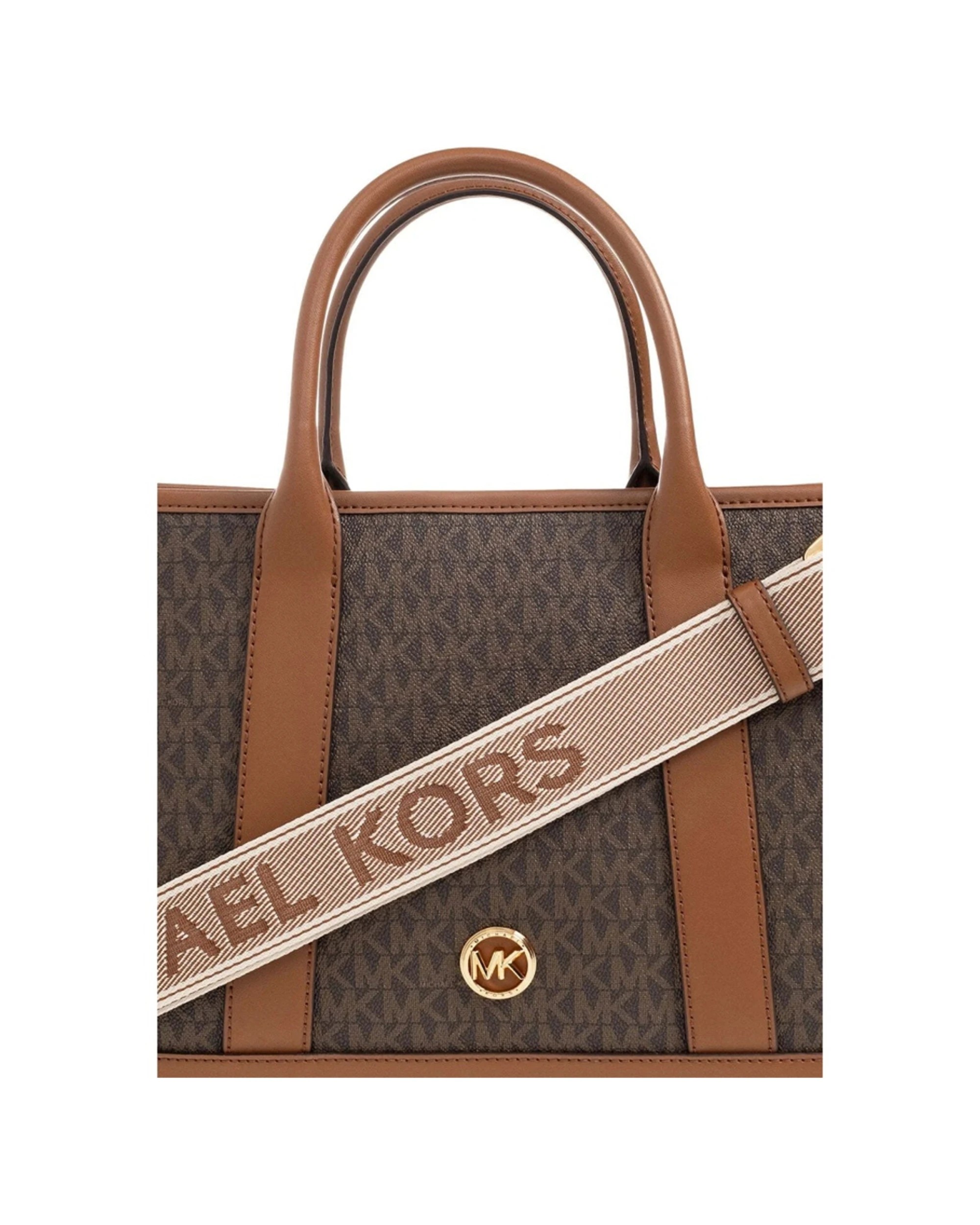 3 Michael Kors Luisa Small Signature Satchel Bag - One Size - Brown, 3 of 5