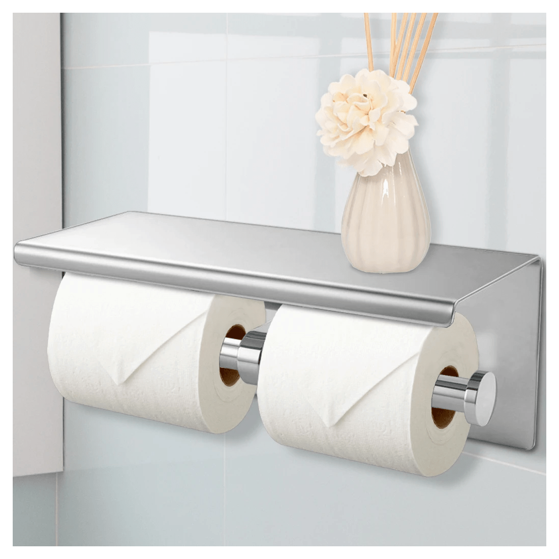 7 Traderight Toilet Paper Holder Double Roll - Silver, 7 of 7