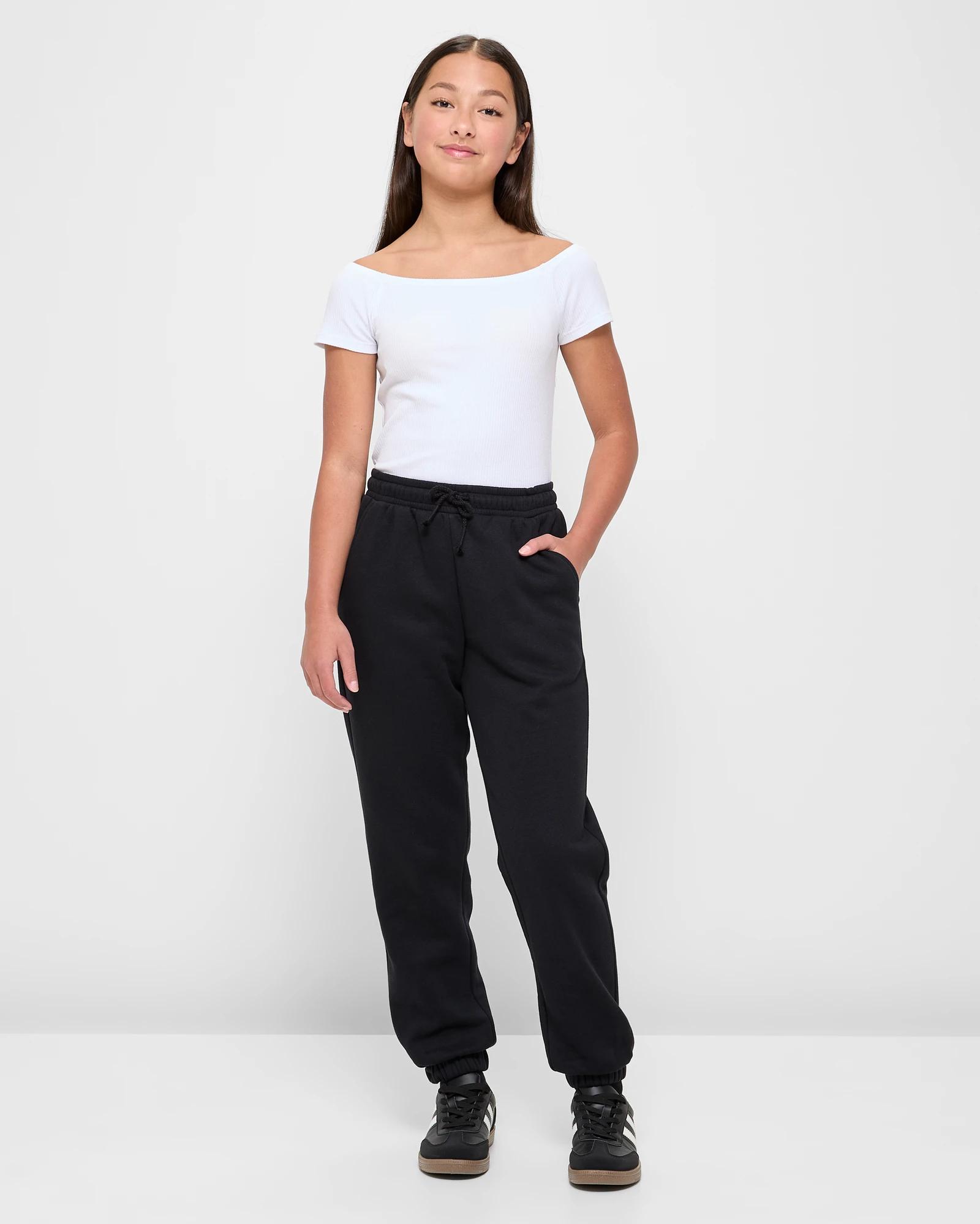 2 Target Girls Essential Trackpants BLACK, 2 of 5