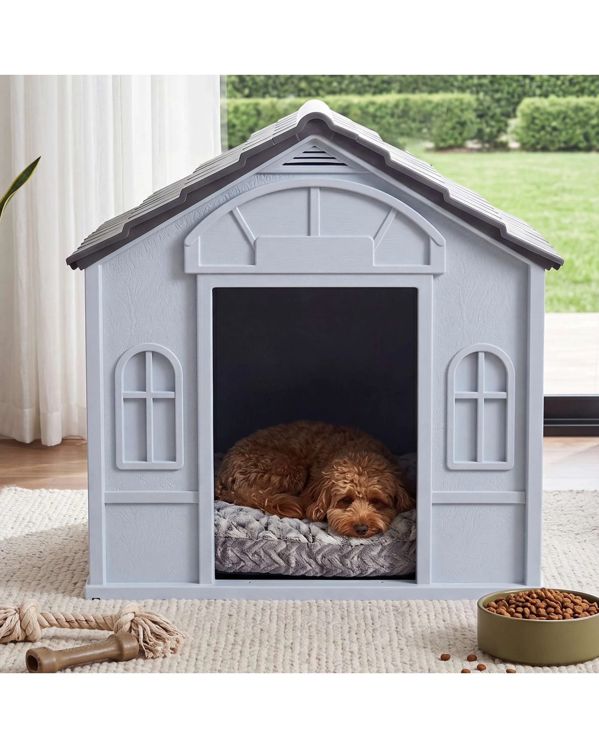 3 Advwin Large Durable Outdoor Dog House Pet Kennel w/Hidden Vent, 3 of 9