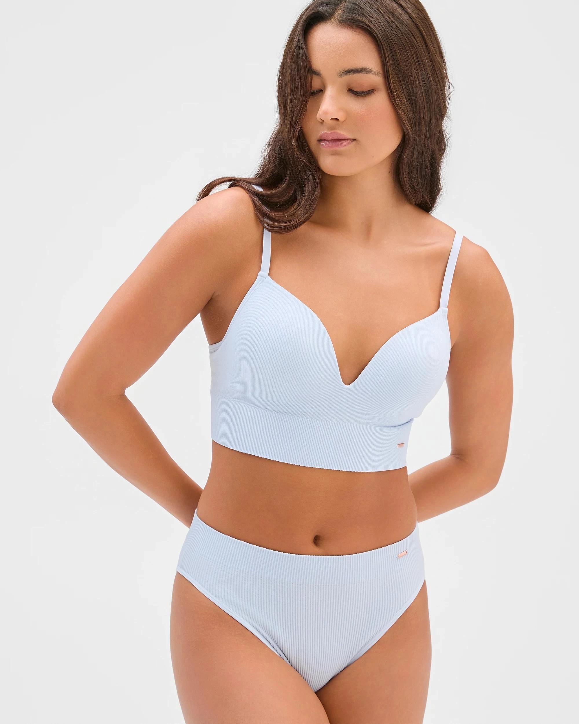 2 Ribbed Seamfree Push Up Crop - Lily Loves HEATHER, 2 of 5