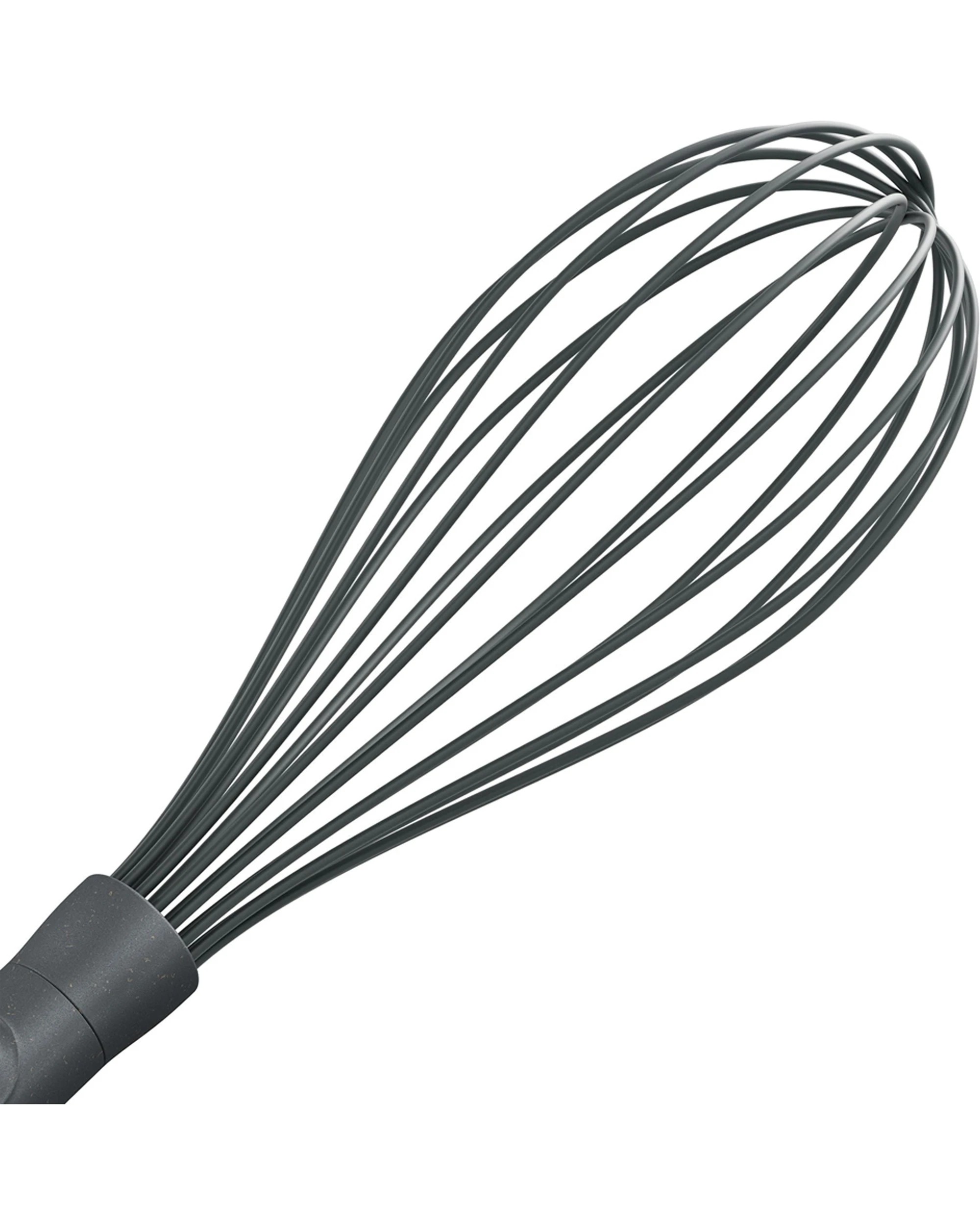 3 Zyliss Balloon Whisk Silicone Large Heat Resistant Kitchen Utensil With Wheat Straw Handle - Grey, 3 of 6