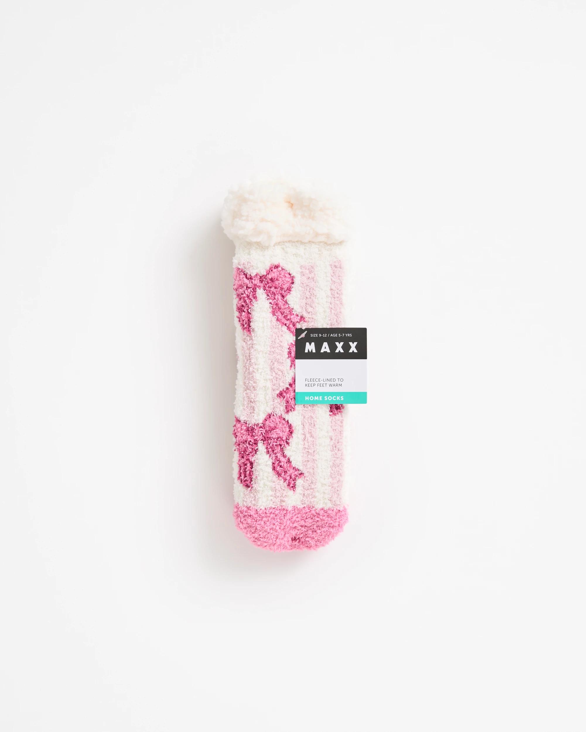 4 Maxx Girls Home Socks BOWS, 4 of 4