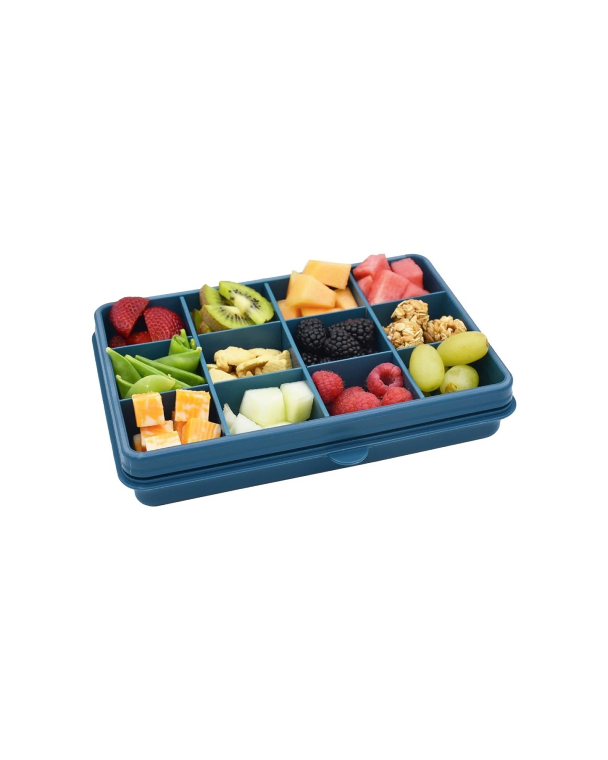 1 Melii Snackle Box Food Dishwasher Safe 12 Compartments Storage Container for Kids - Blue, 1 of 2
