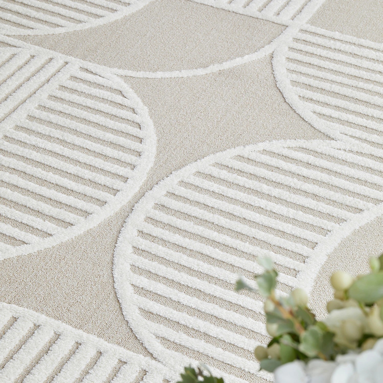 3 Common Ground Rugs Nirvana Leo 400x80cm - Large Runner Power Loomed Pet Friendly Rug - Beige, 3 of 7