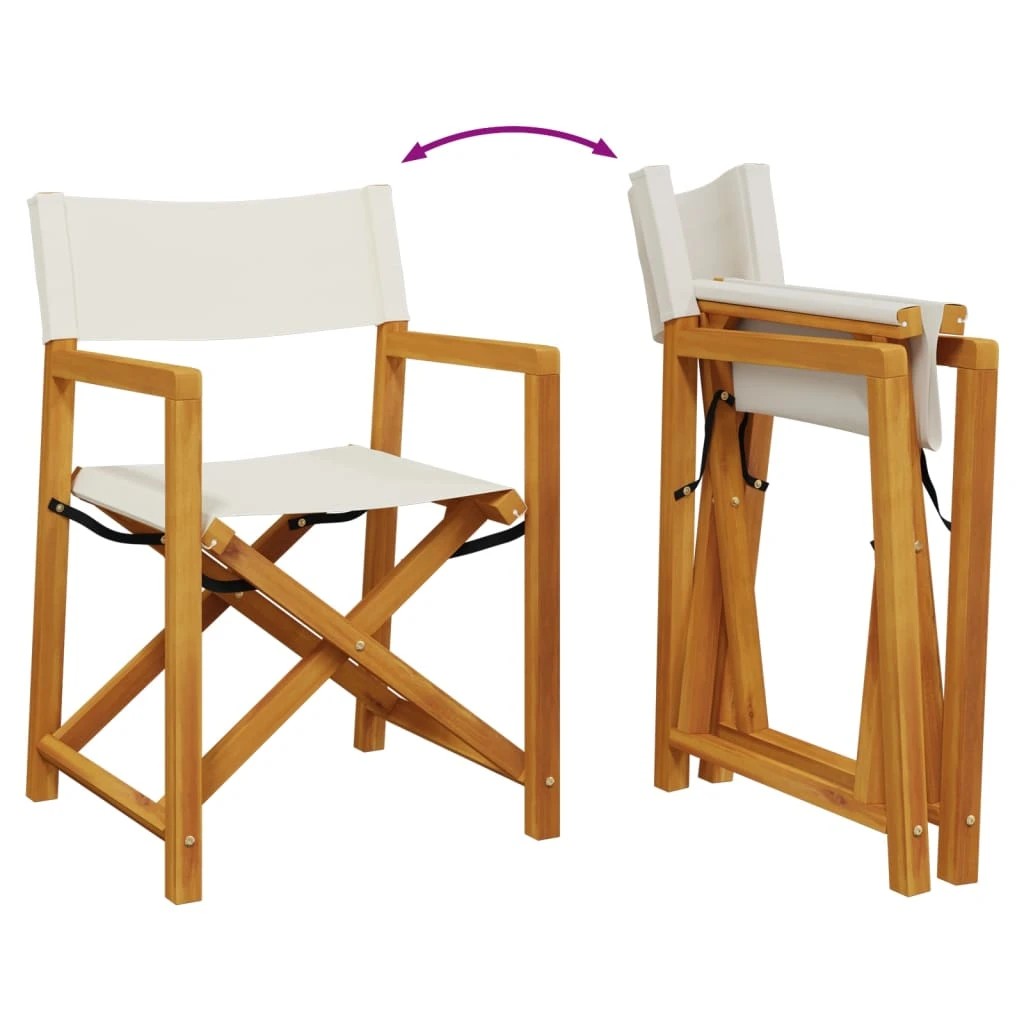 6 vidaXL folding director chair Foldable - Beige, 6 of 8