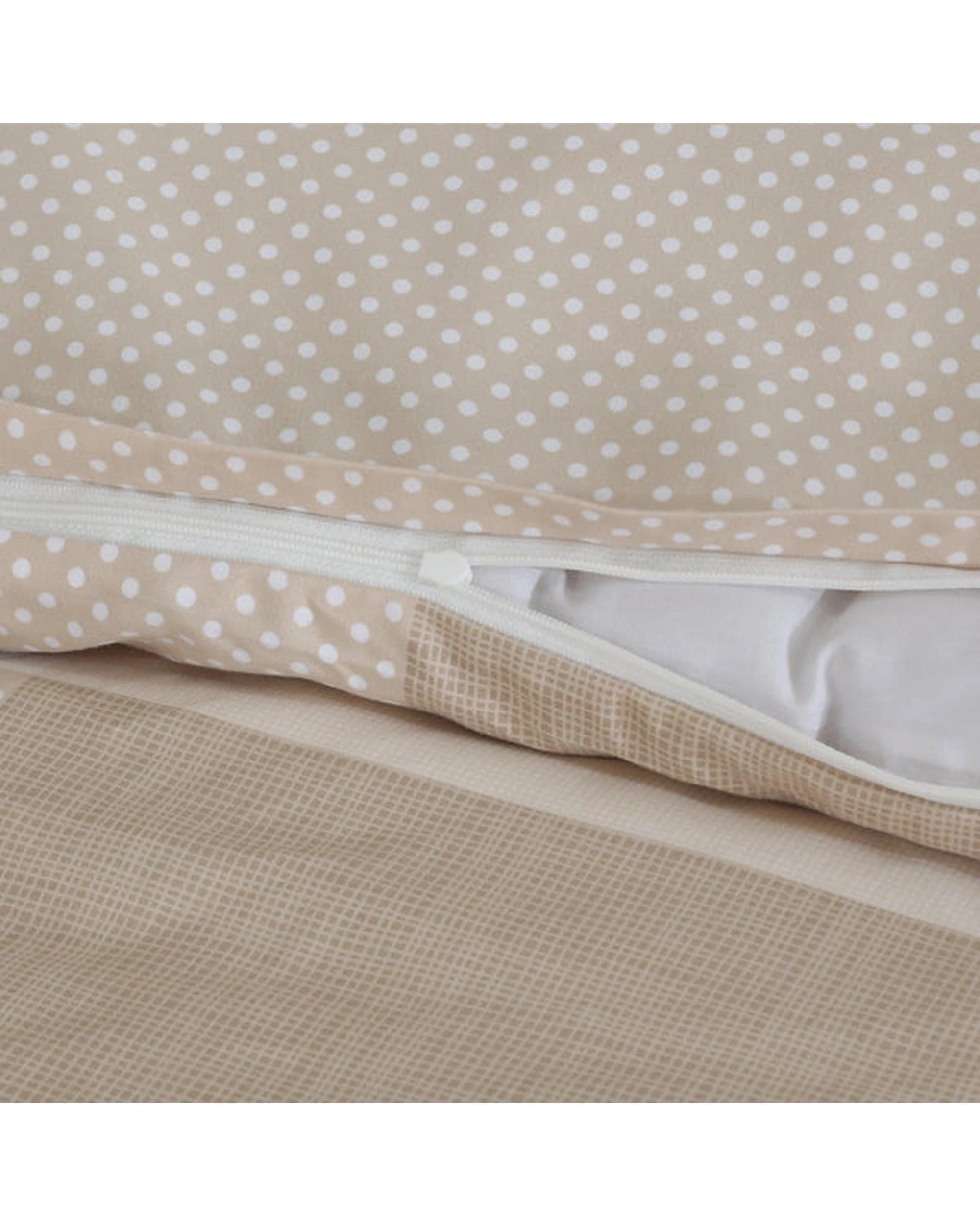 3 Amsons Quilt Cover Set With European Pillow Covers - King Single Bed - Beige, 3 of 6
