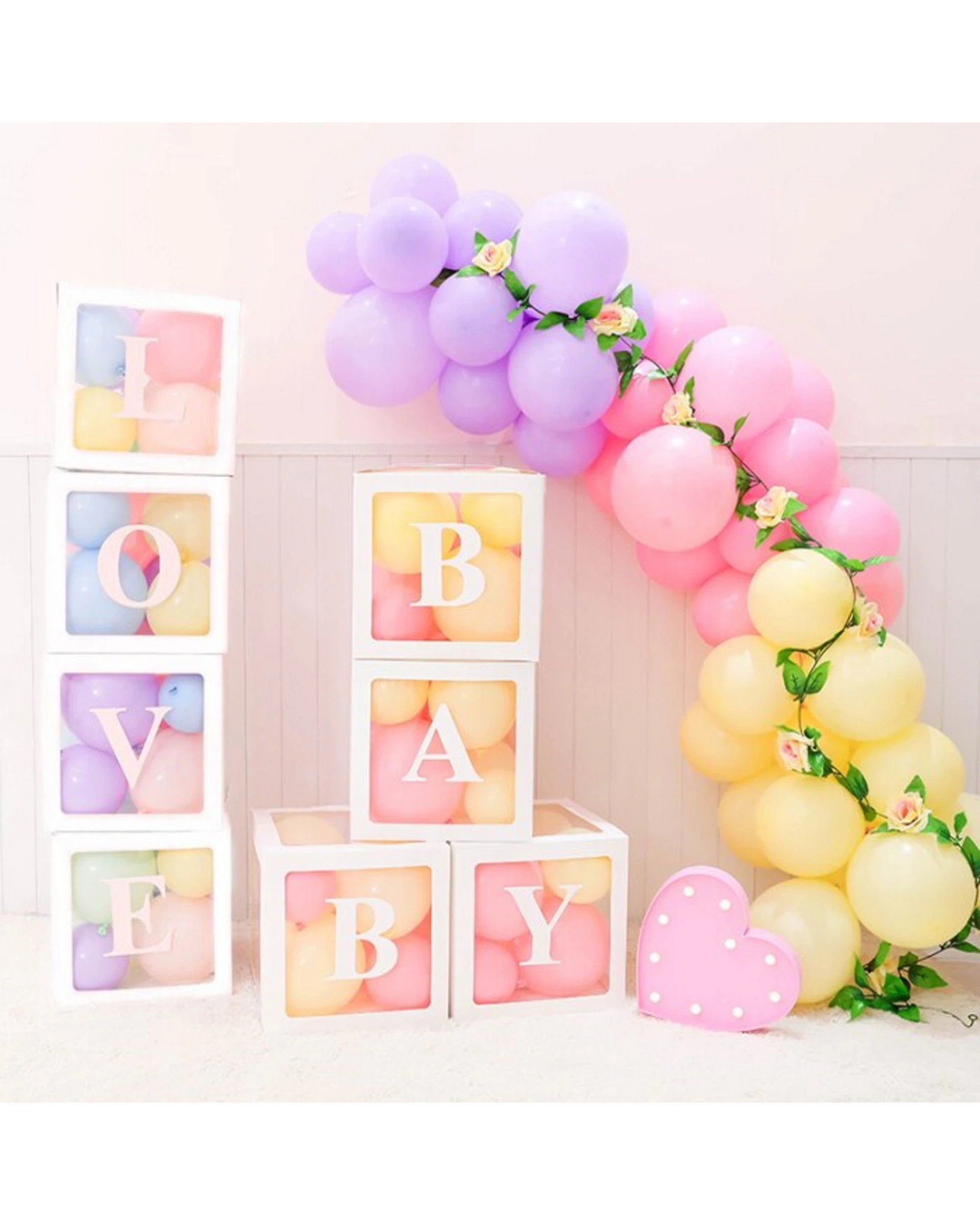 2 Partyrama White Balloon Box 30cm - White, 2 of 5