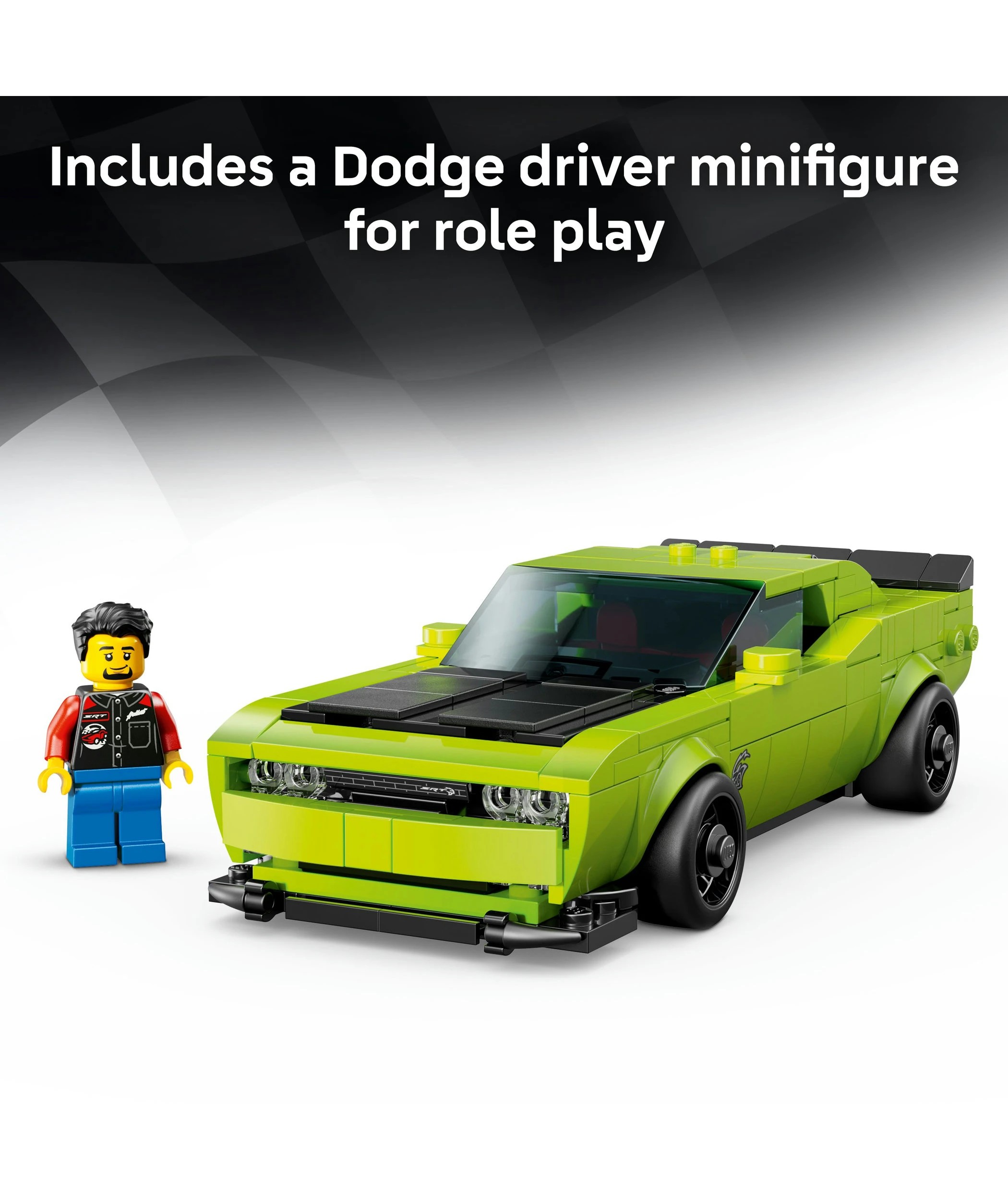 6 LEGO Speed Champions Dodge Challenger SRT Hellcat Sports Car 77237, 6 of 10