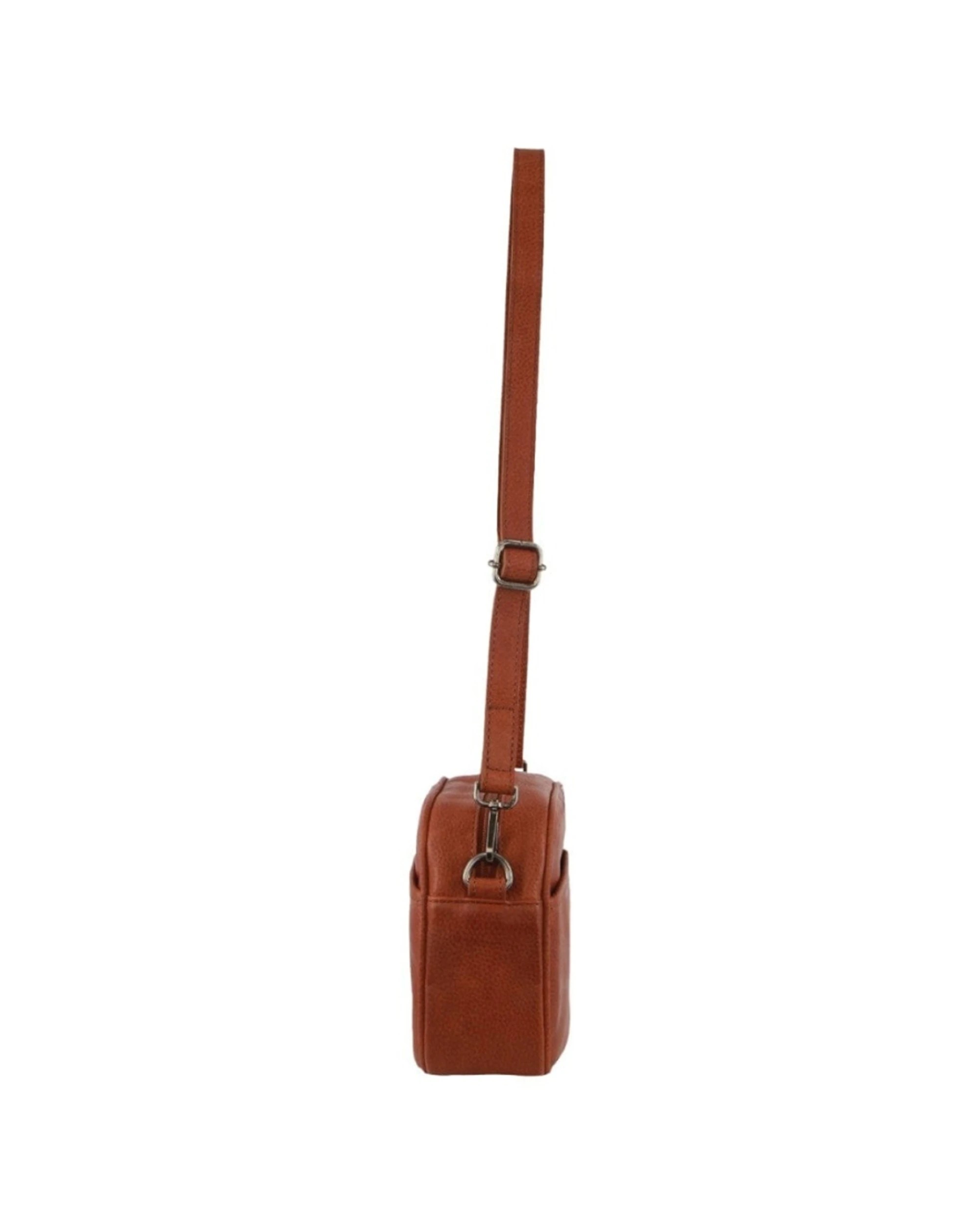 2 Milleni Women's Nappa Leather Shoulder Crossbody Bag/Clutch 25x20cm Cognac - Brown, 2 of 3