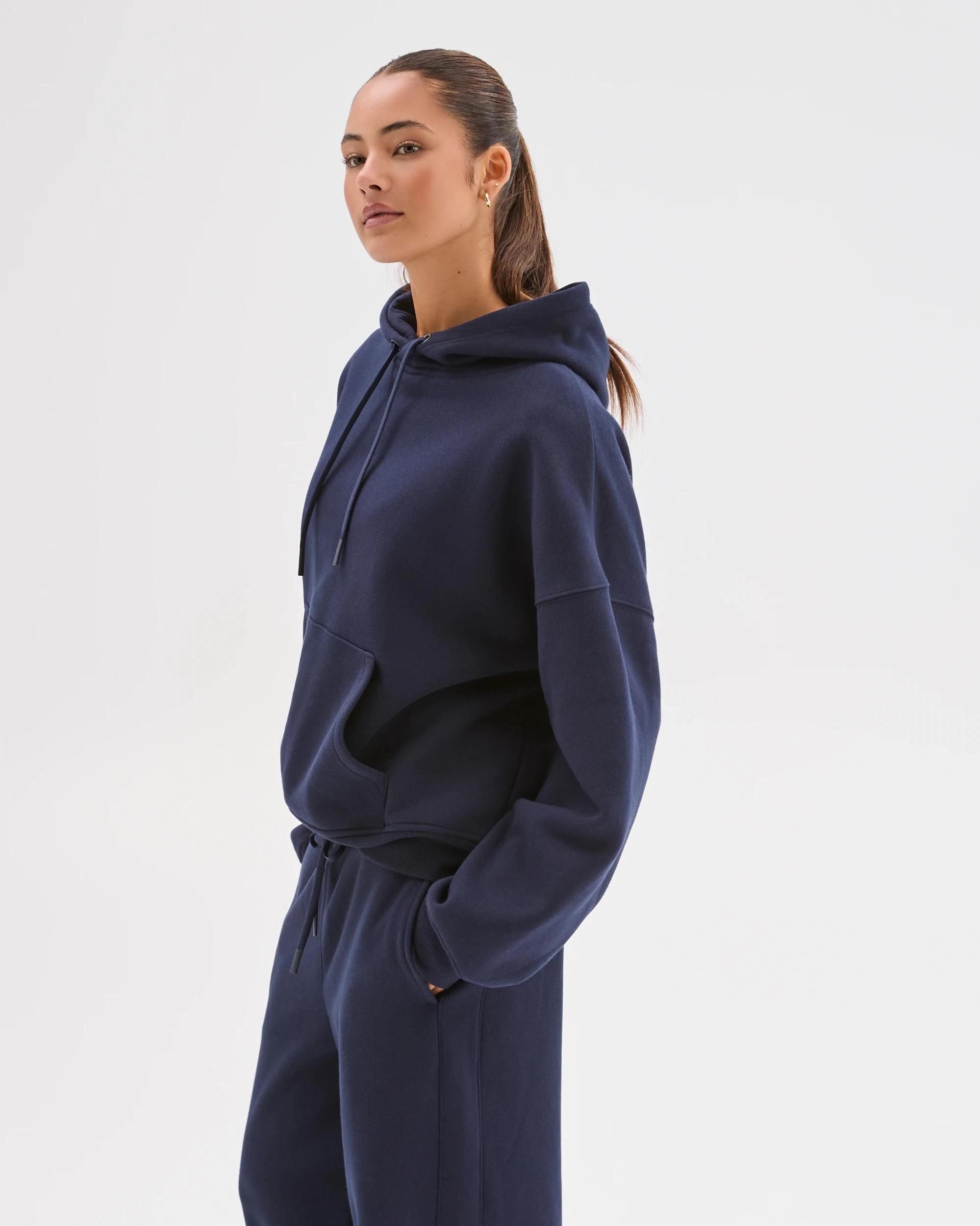 3 Lily Loves Australian Cotton Blend Hoodie DEEP NAVY, 3 of 6
