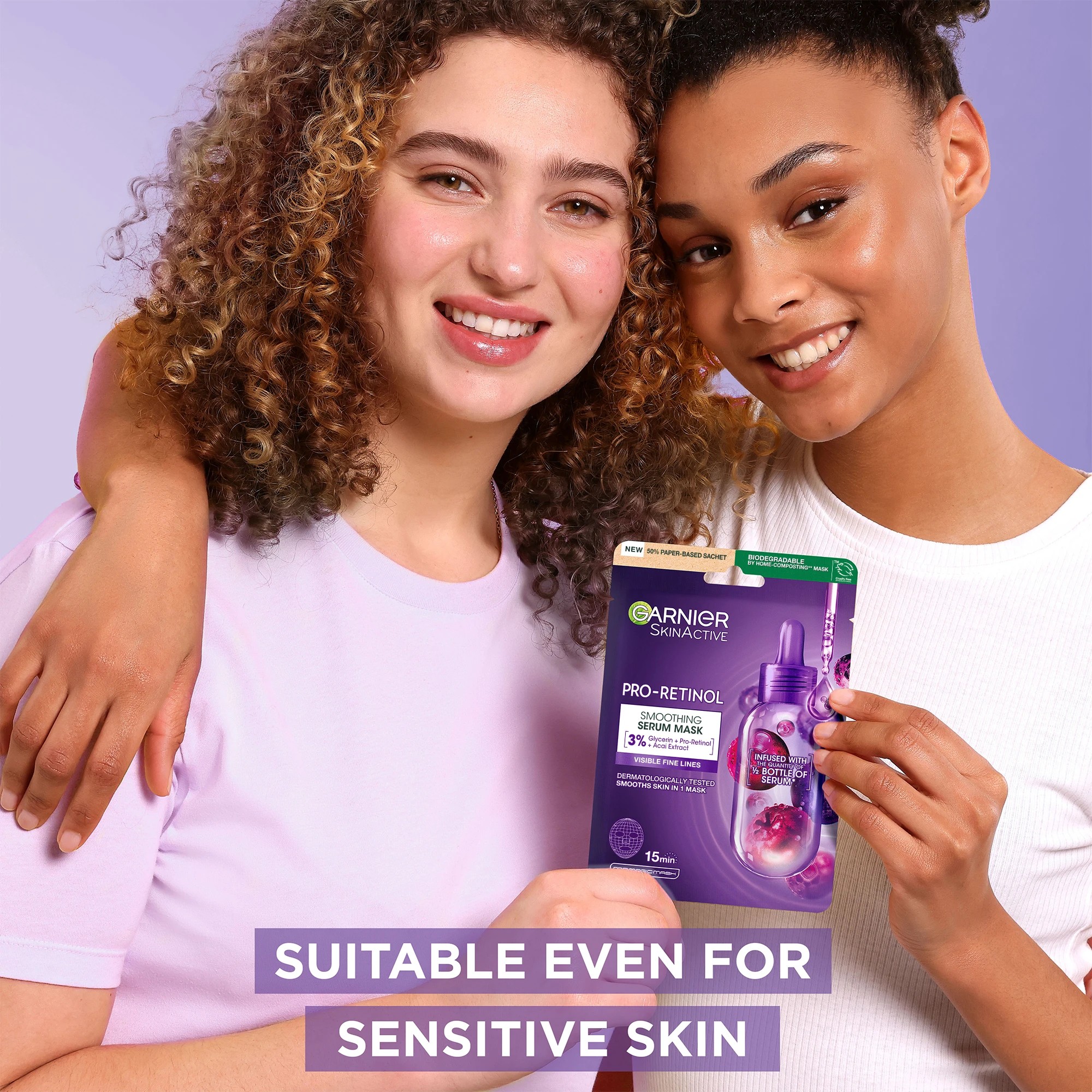 7 Garnier SkinActive Smoothing Serum Mask 28g - Glycerin, Pro-Retinol and Acai Extract, 7 of 9