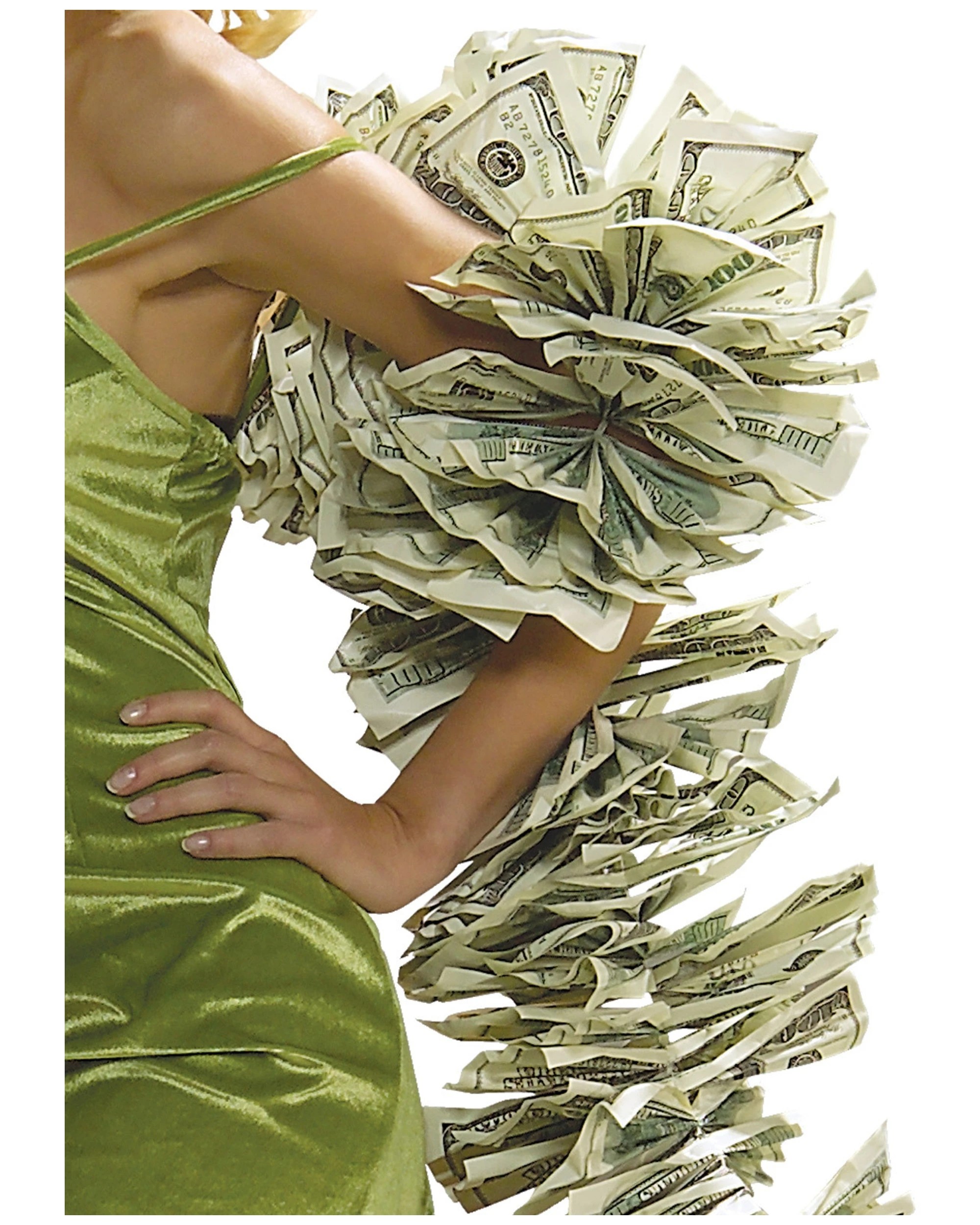 3 Rubies Money Boa Fake Dollar Bills Gatsby Flapper Party Costume Accessory
 - Multi, 3 of 3