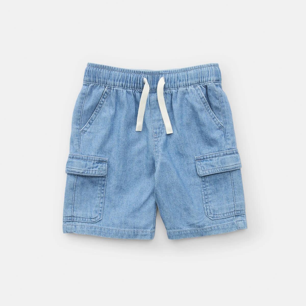7 Cargo Denim Shorts Light Wash, 7 of 8