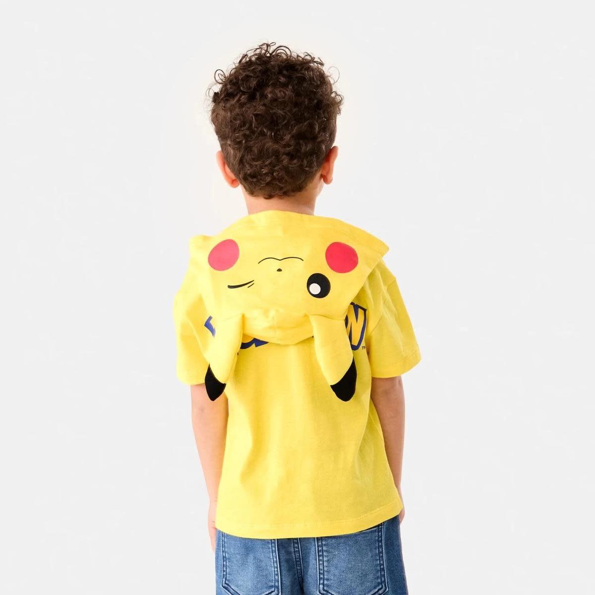3 Pokemon License Character Hooded T-shirt PIKACHU, 3 of 9