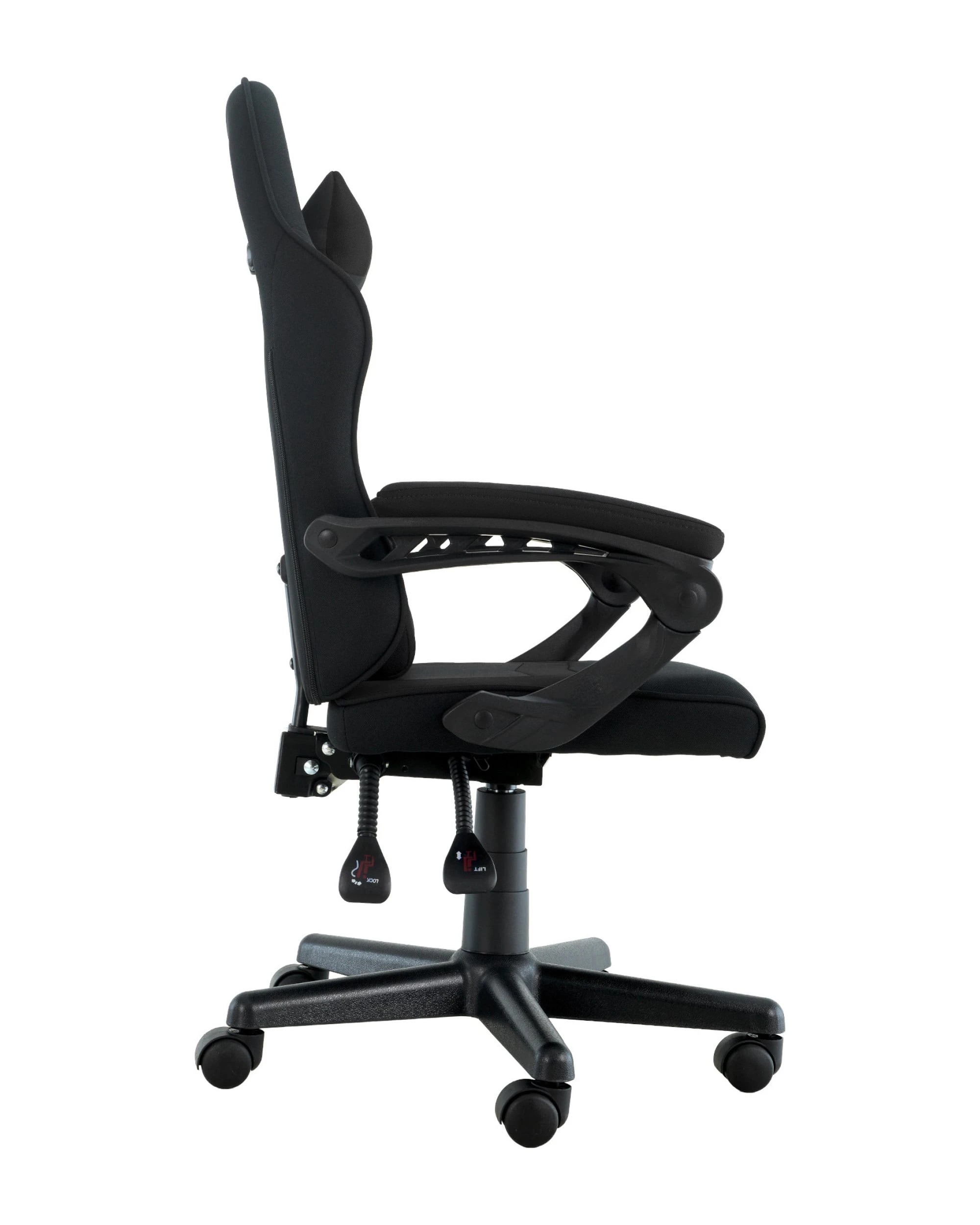 2 Sarantino Antre Kids Study Gaming Chair Computer Seat Adjustable Height Ergonomic Back Support, Padded Armrest Black, 2 of 5