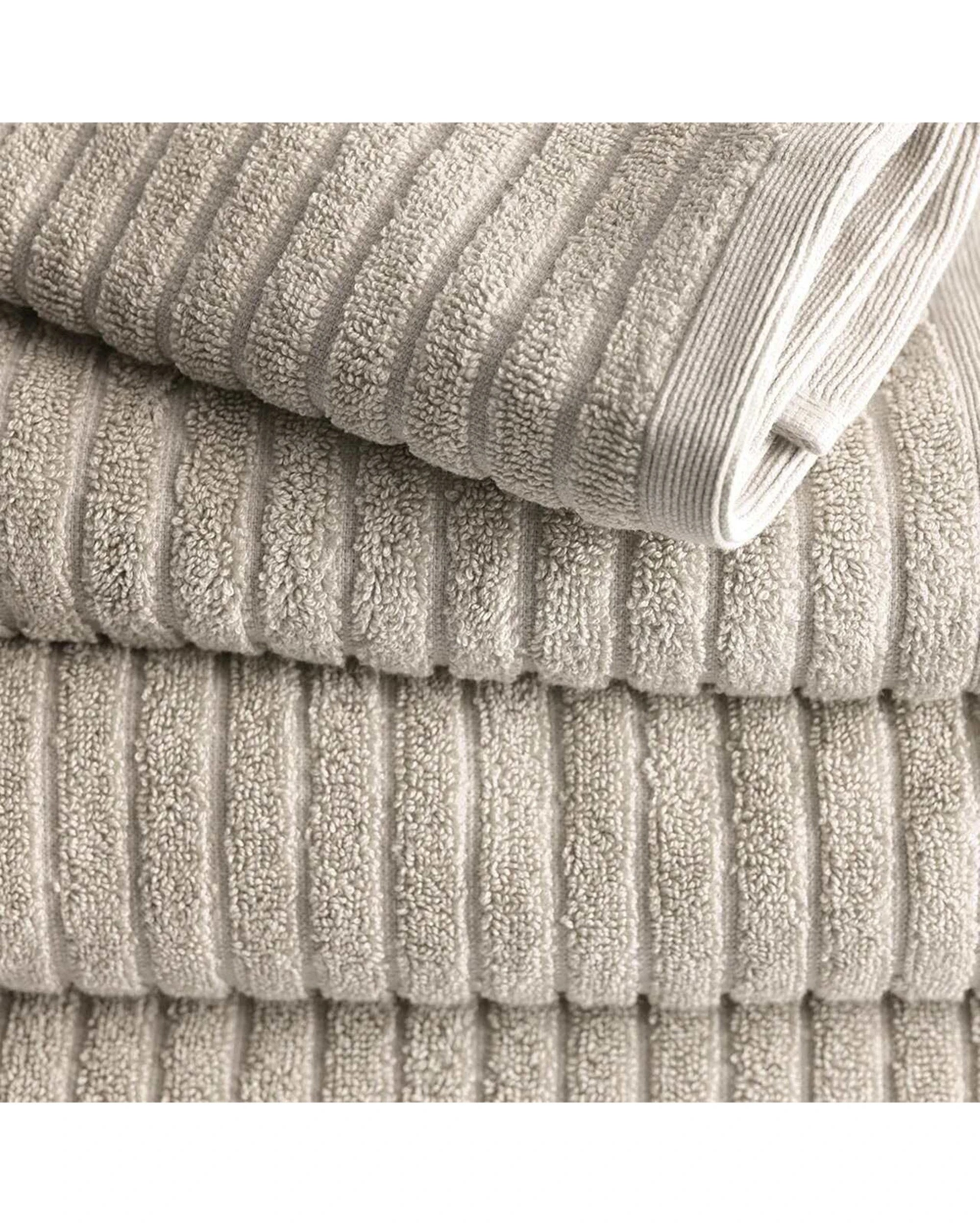 2 Canningvale Alessia Cotton Bamboo Rib Towel Set 6pc Latte - Beige, 2 of 4