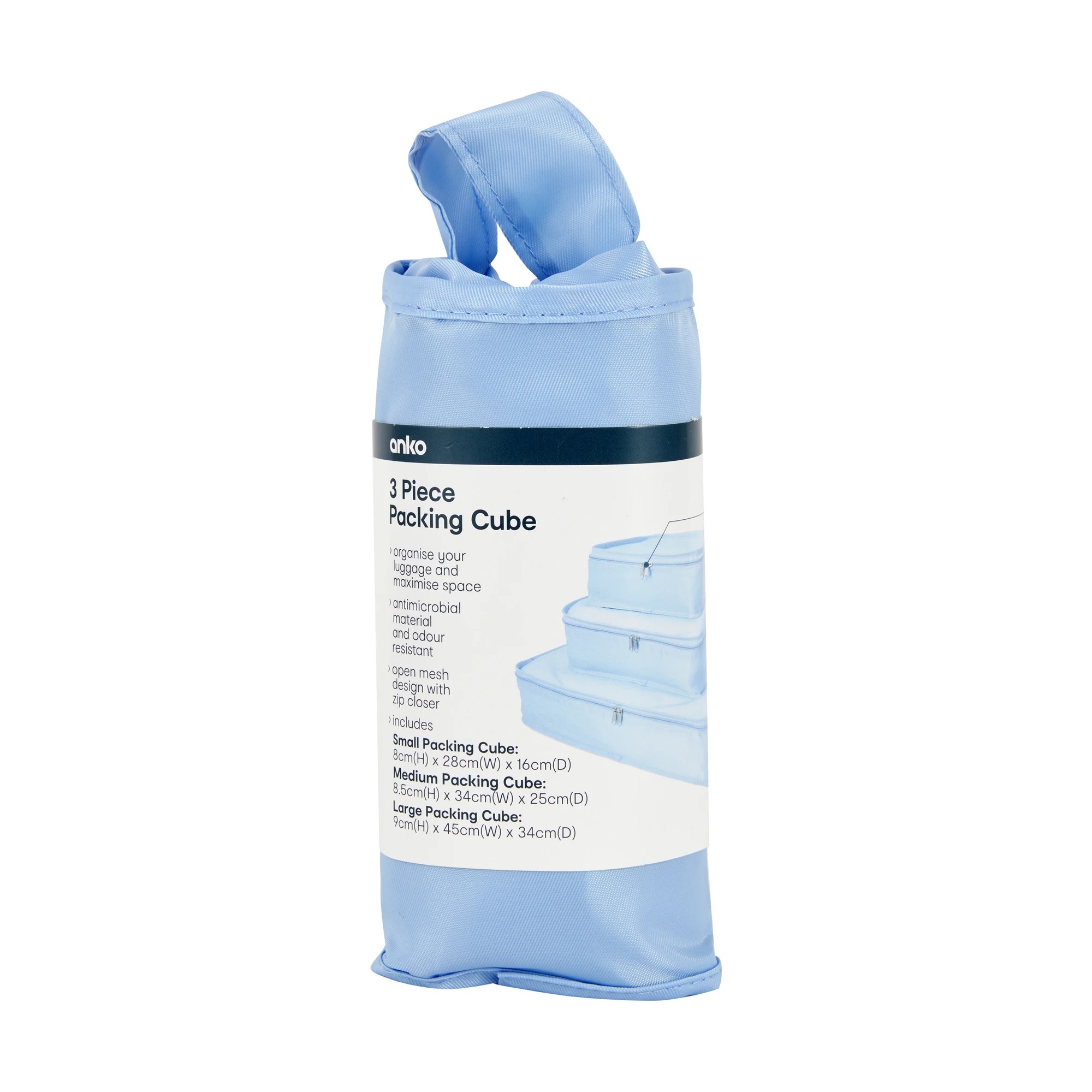 9 3 Piece Packing Cube - Blue, 9 of 9