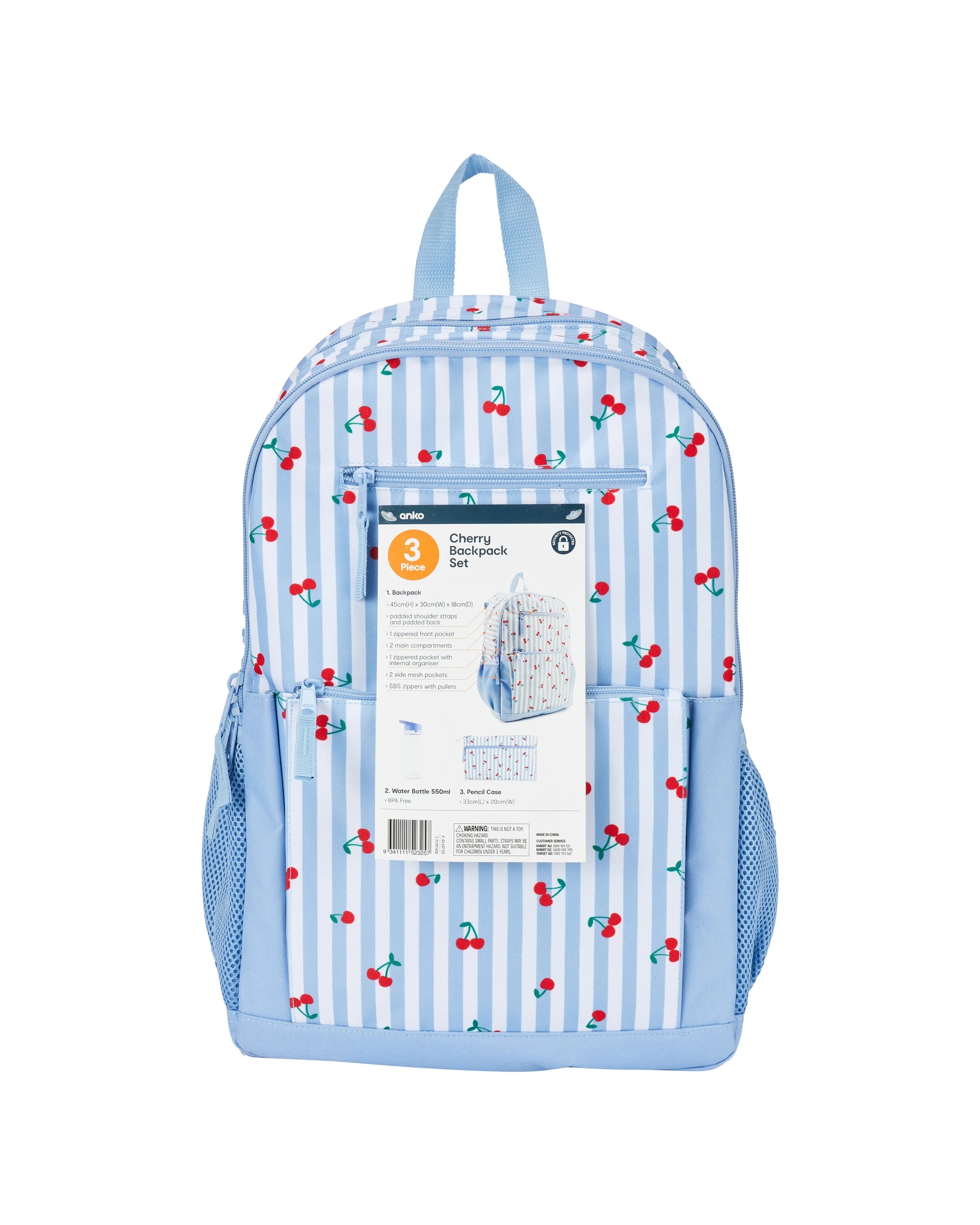 7 3 Piece Cherry Backpack Set - Blue, 7 of 7