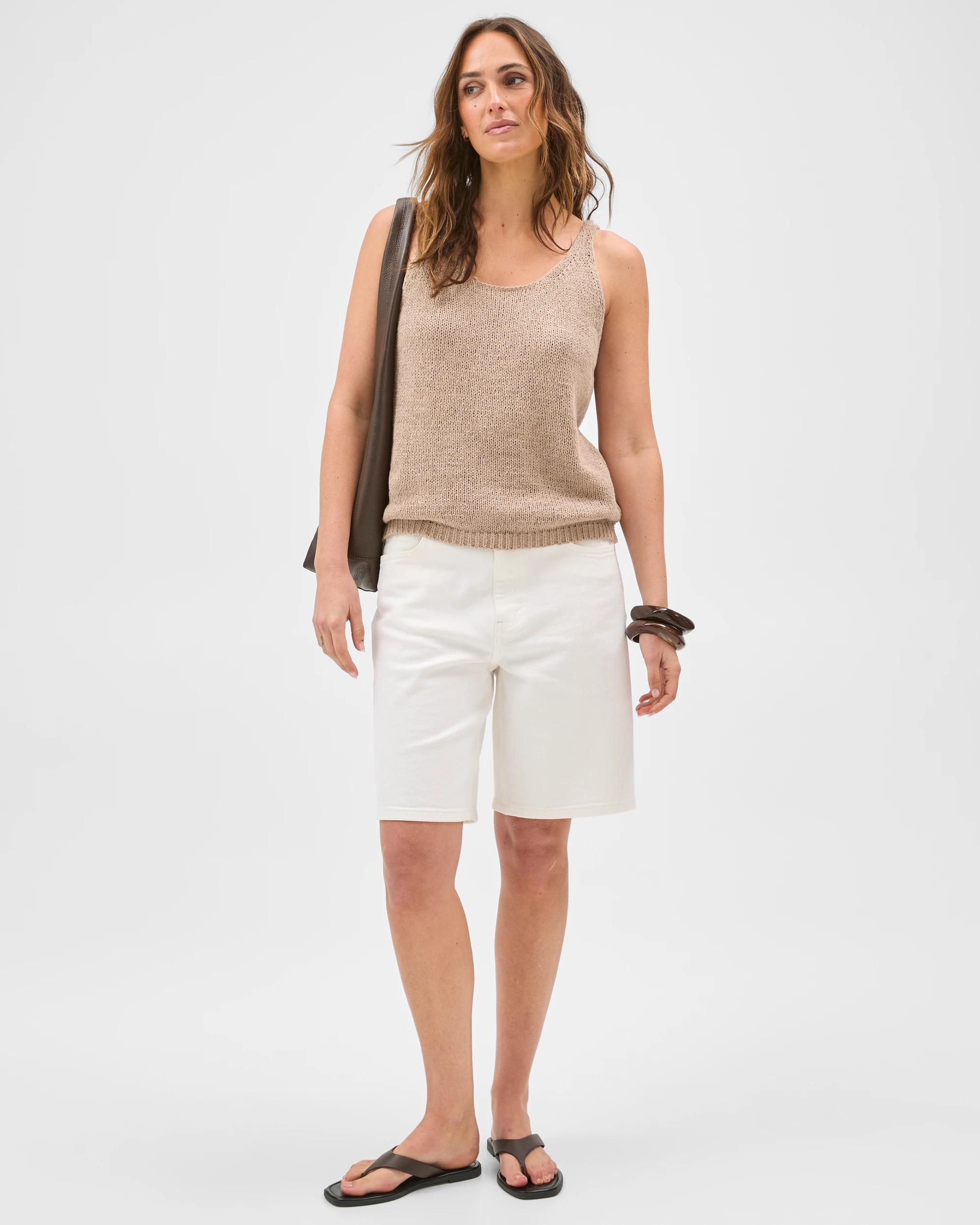 1 Target Denim Boy Bermuda Denim Shorts WHITE, 1 of 8