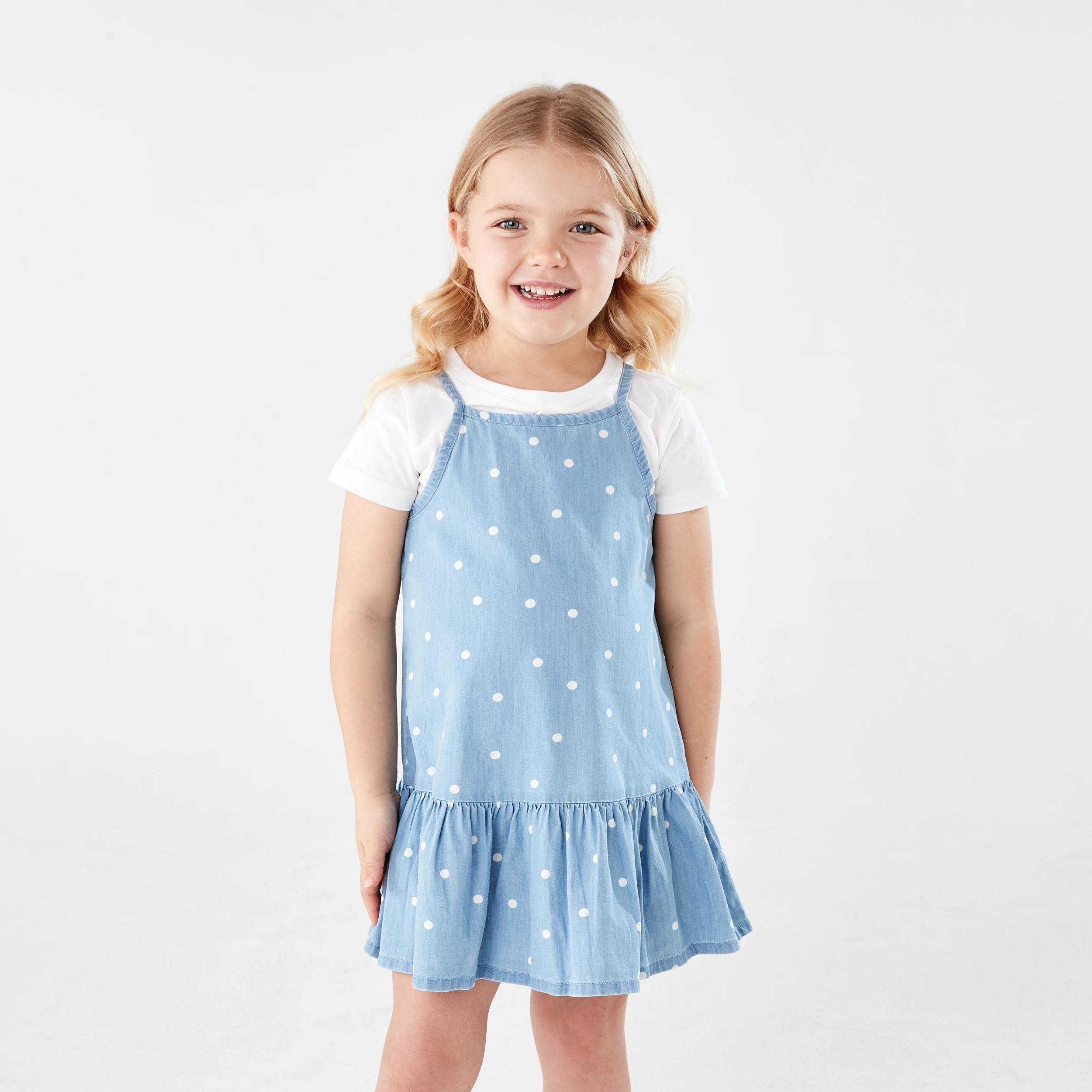 1 2 Piece Chambray Dress Set DOTTED SPACE, 1 of 7