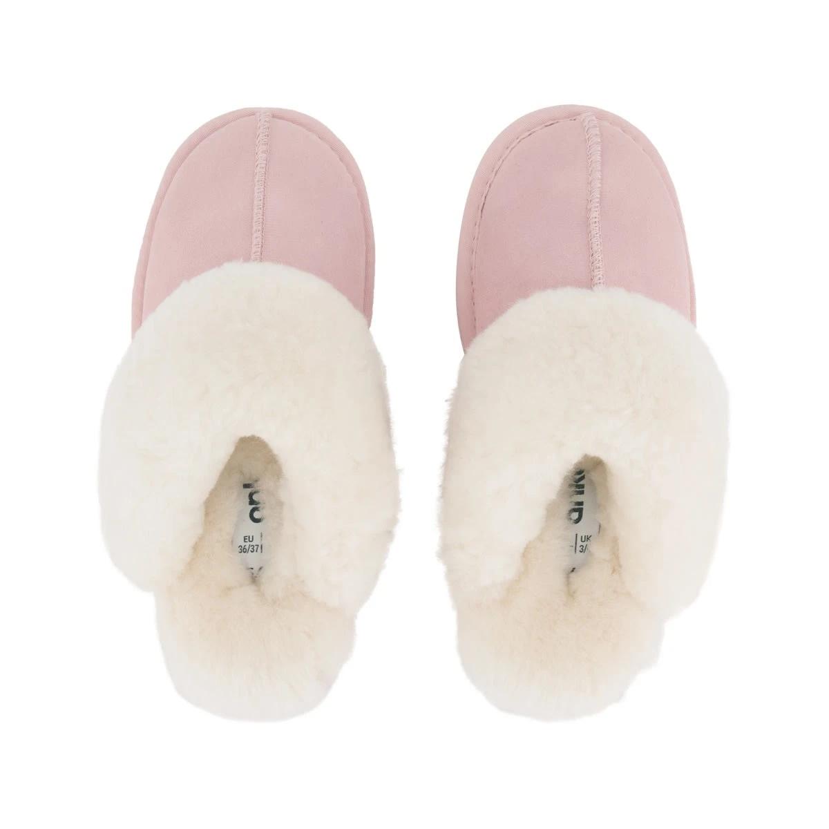 2 Elevated Sheepskin Scuffs Silvr Pink, 2 of 3