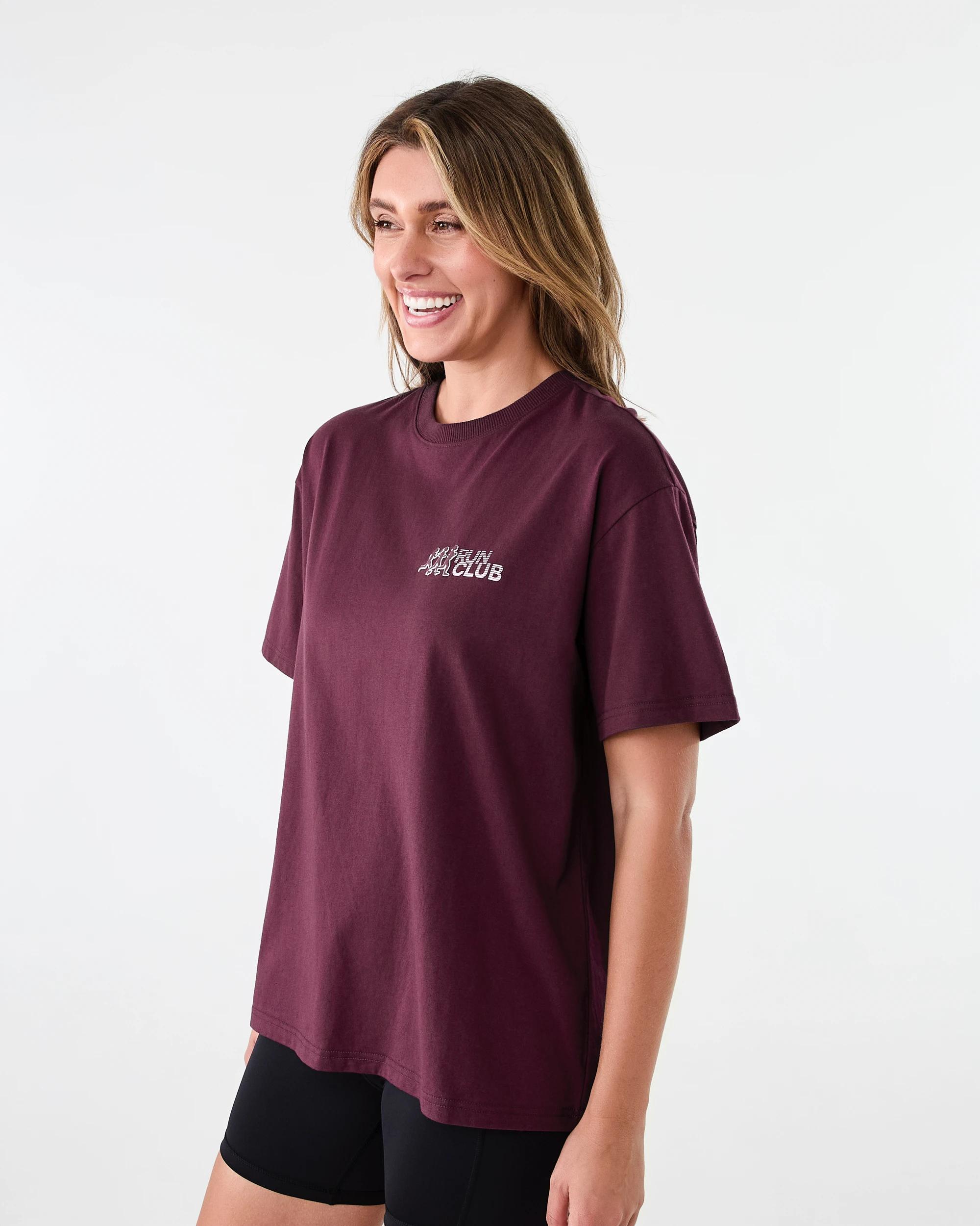 2 Active Womens Oversized Gym T-shirt Royal Burg, 2 of 6