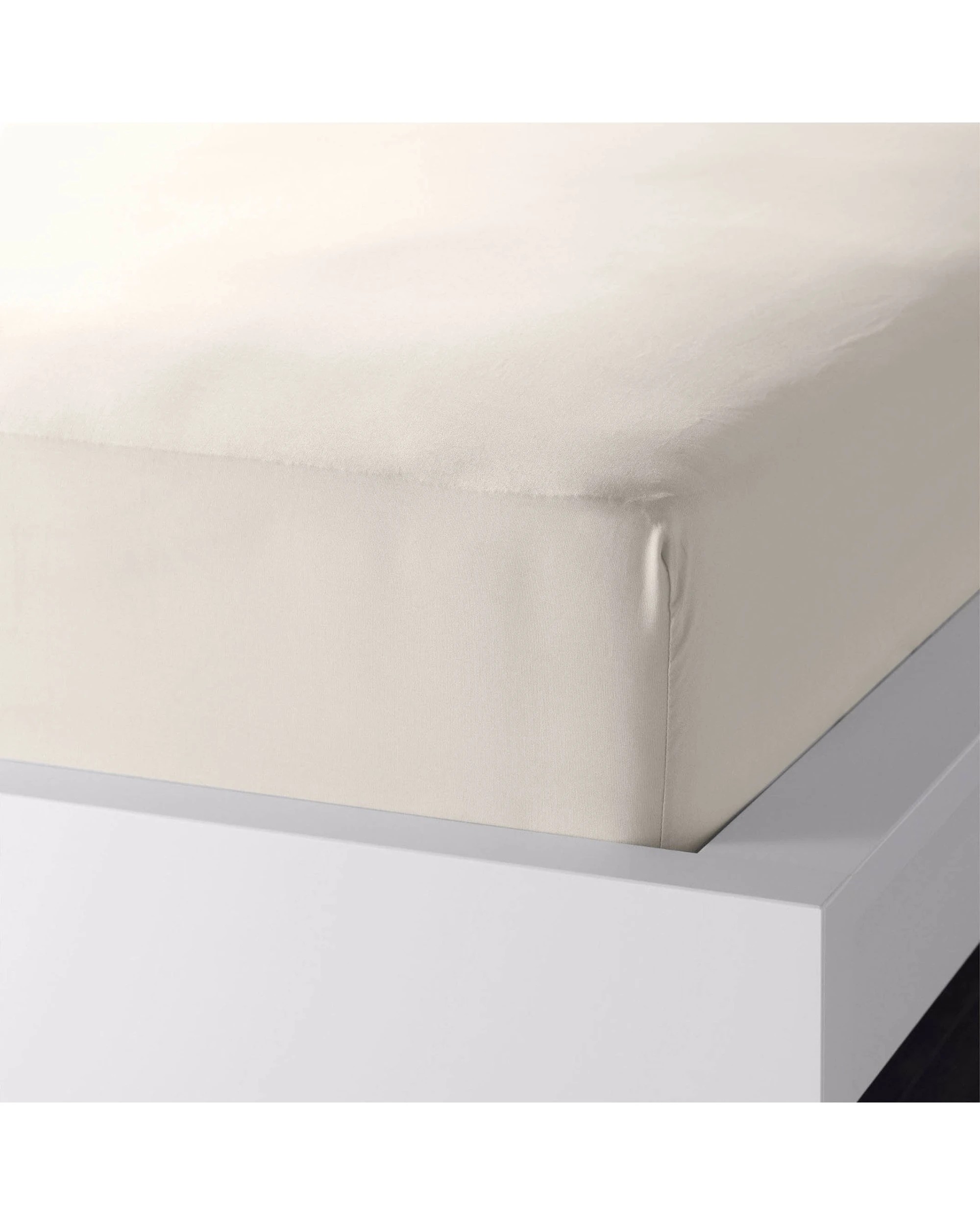 1 Cotton More Fitted Sheet 100% Cotton 800TC Sateen King Cream - King Bed - Beige, 1 of 1