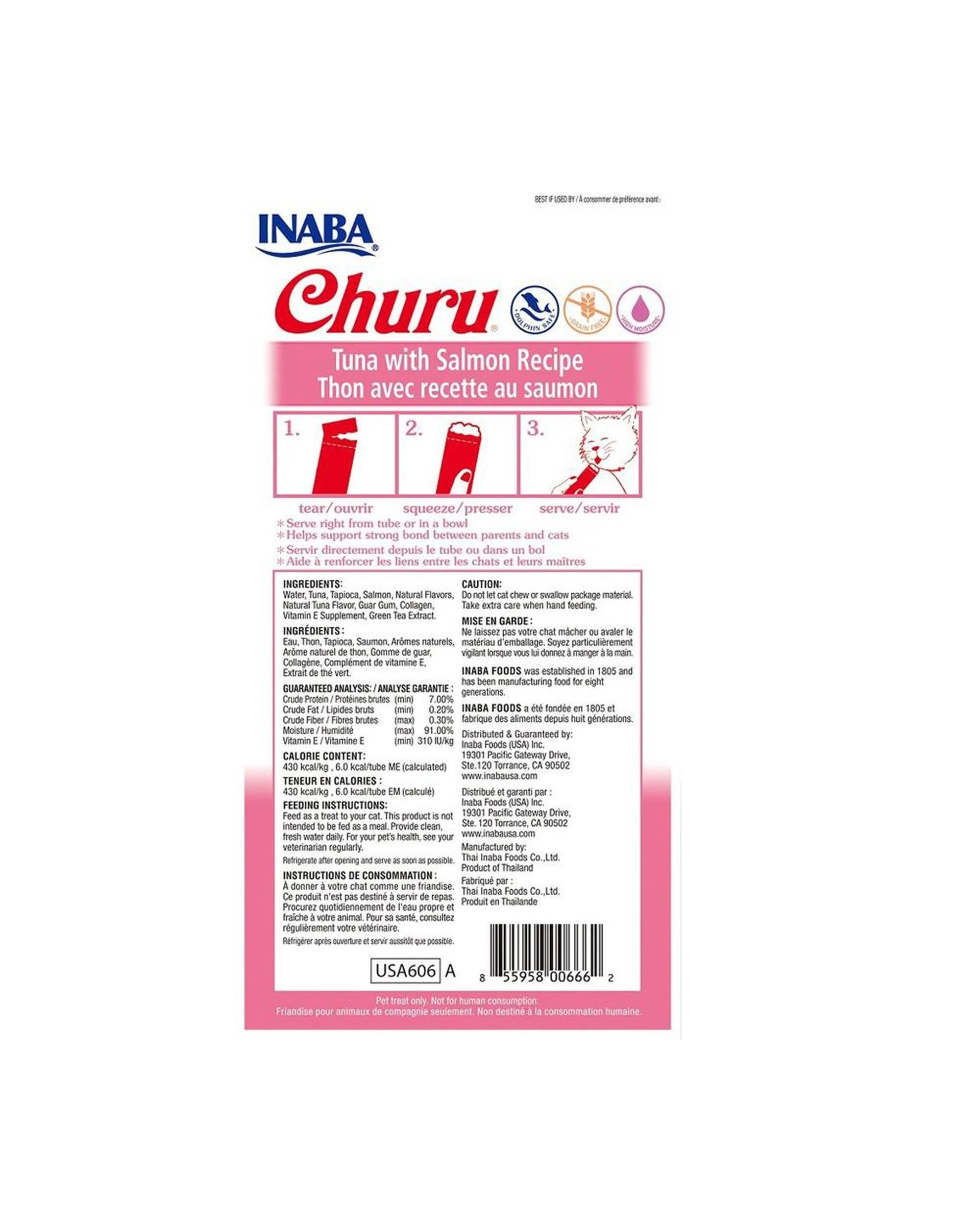 2 Inaba Churu Creamy Cat Treat Tuna w/ Salmon 6 x 56g, 2 of 2