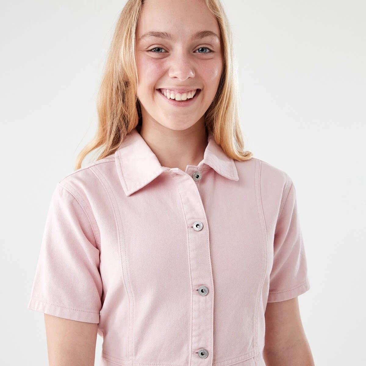3 Denim Dress LIGHT PINK WASH, 3 of 7