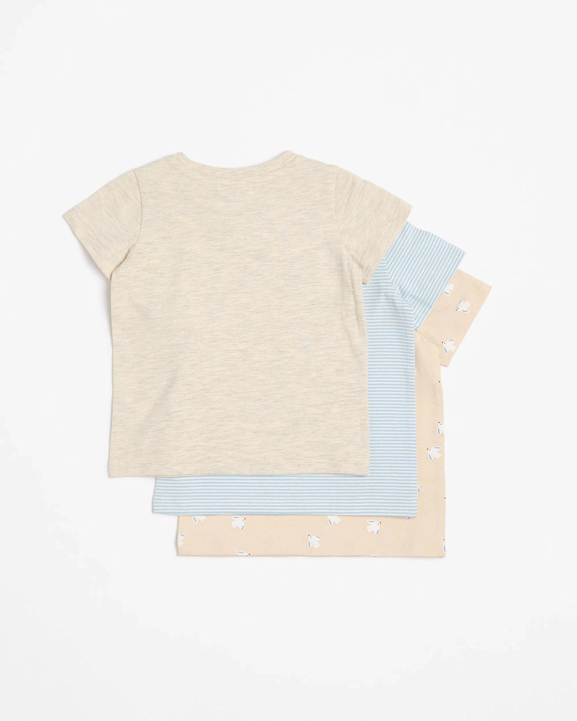 5 Target Baby Organic Cotton Print T-shirts 3 Pack BIRDS, 5 of 5