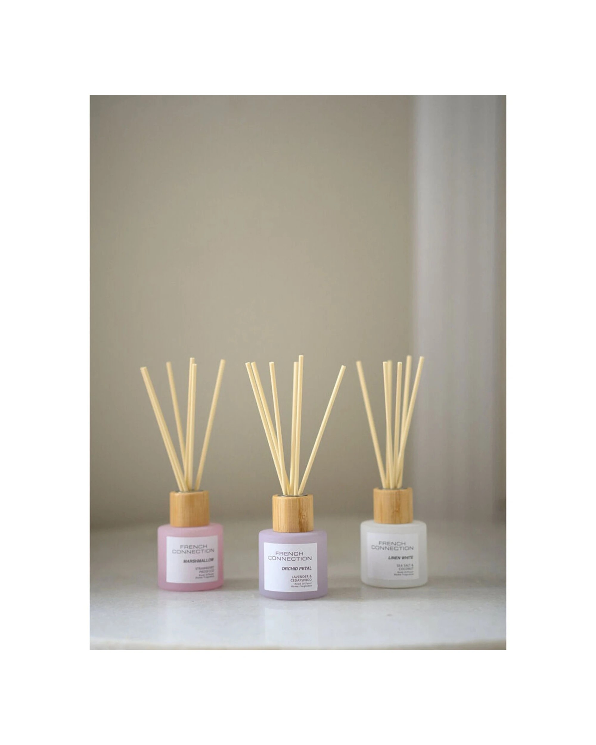 2 French Connection 3pc Orchid Petal, Linen & Marshmallow Diffuser Set 50ml - Multi, 2 of 3