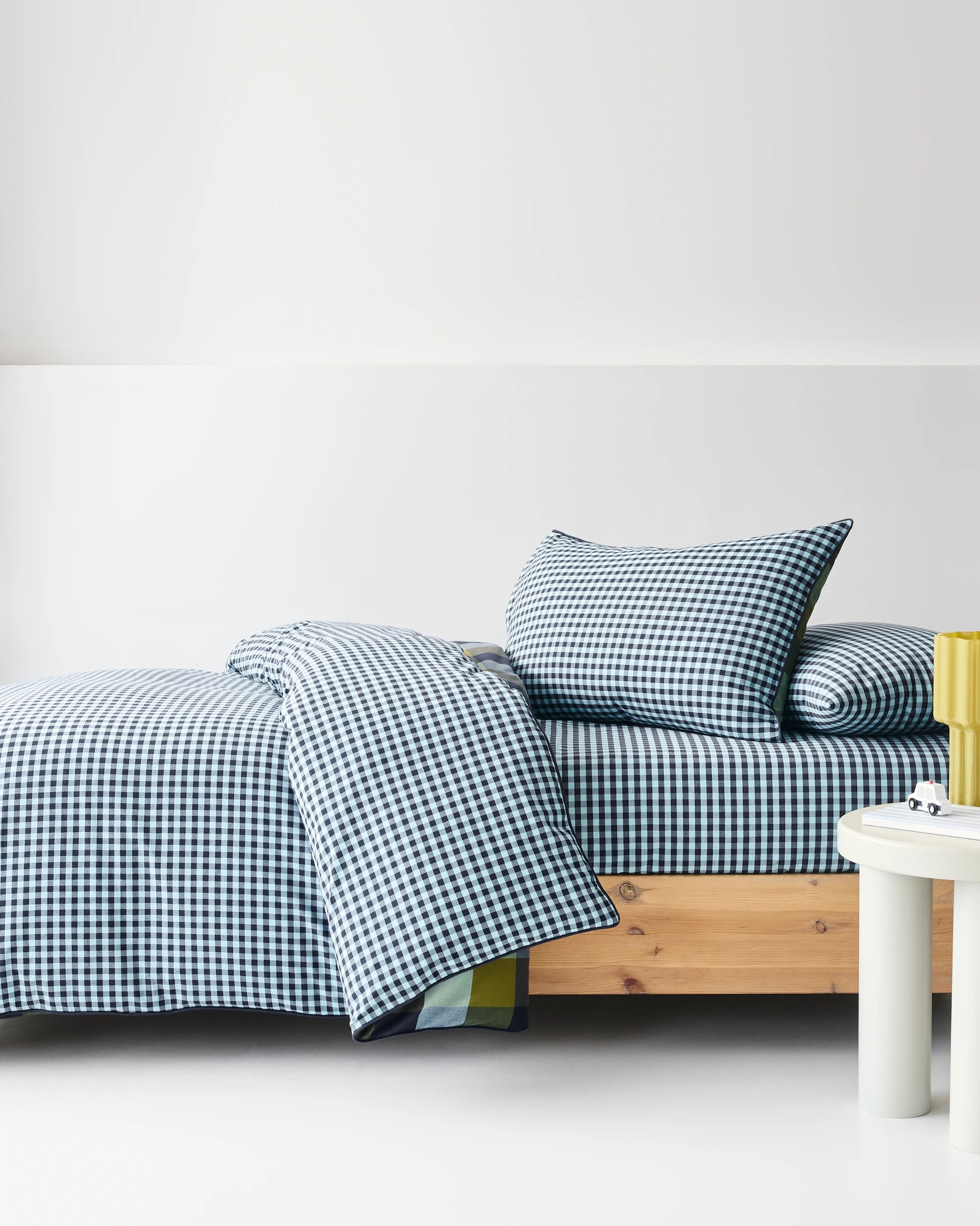 5 Target Grayson Gingham Cotton Ruffle Quilt Cover Set - Double Bed - Blue, 5 of 10