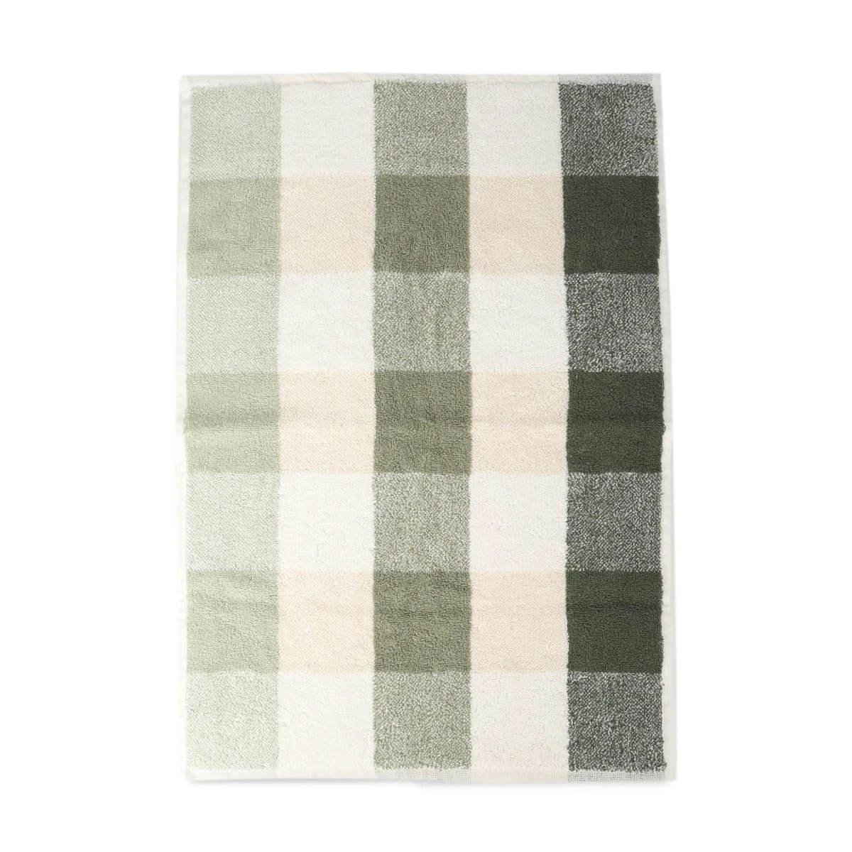 3 Gingham Cotton Hand Towel - Olive, 3 of 5