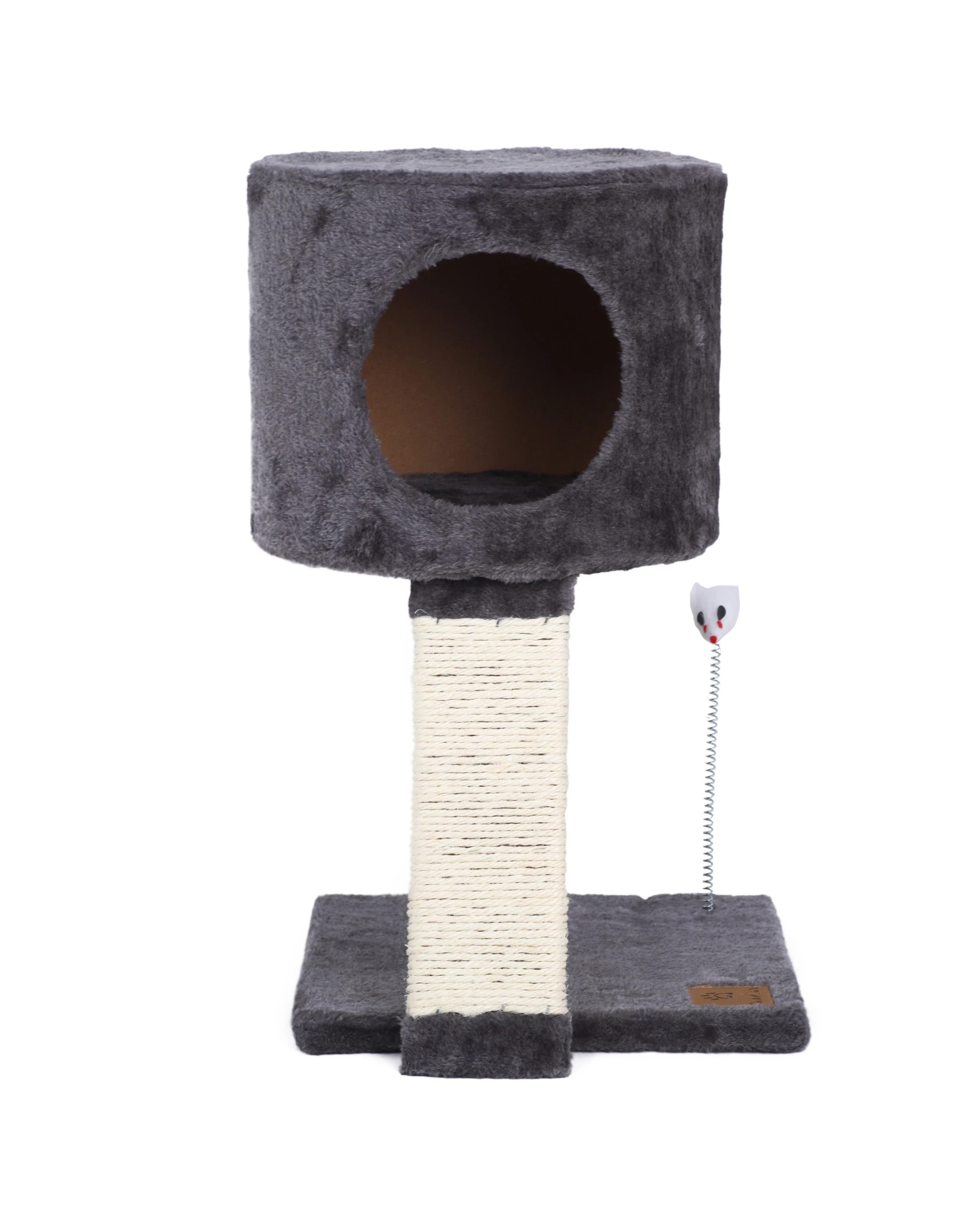 4 Charlie's Lite Cat Tree Cubby With Scratching Post 30x30x52cm - Charcoal, 4 of 7